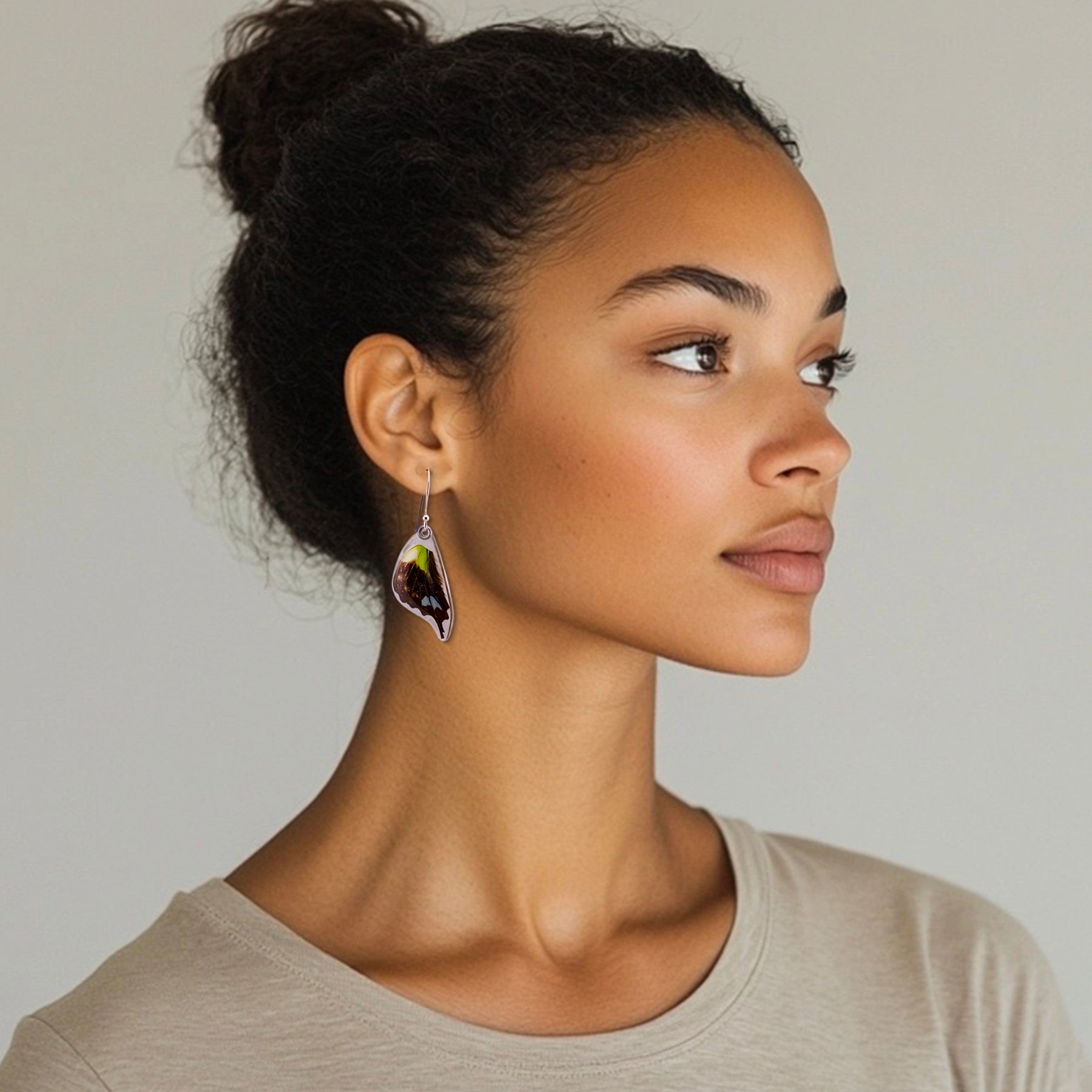 Purple Spotted Swallowtail Butterfly Earrings