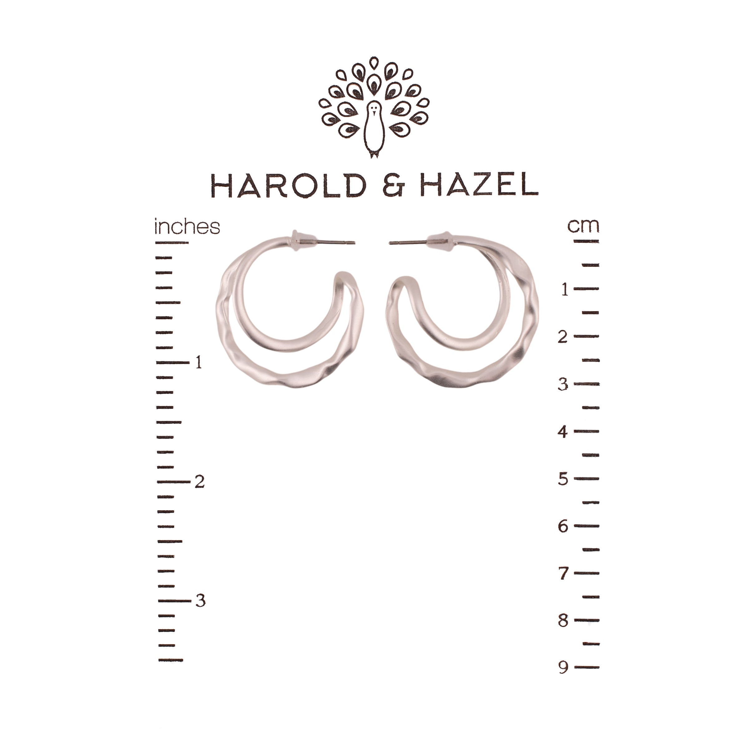 Twisty Hoop Earrings (Silver)