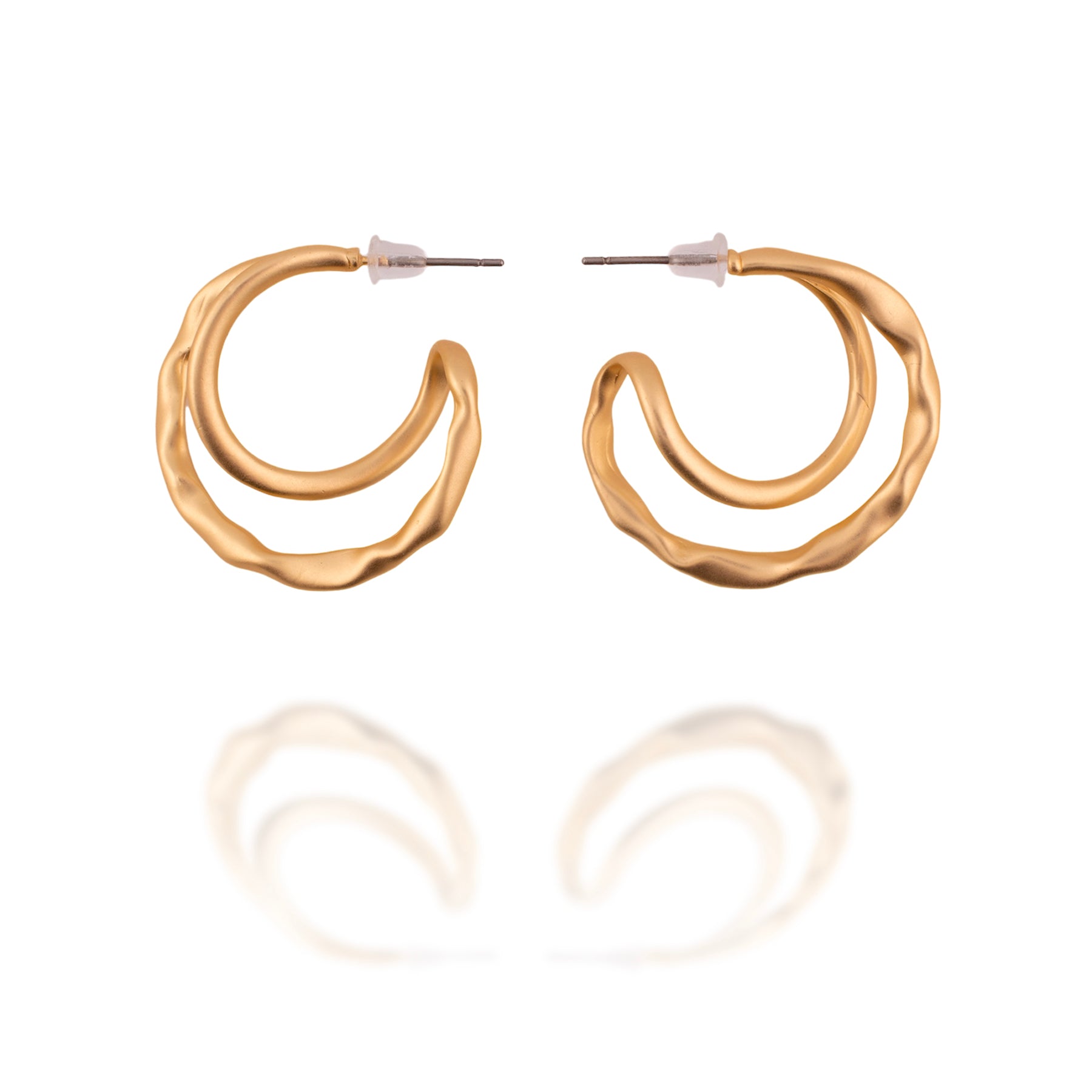 Twisty Hoop Earrings (Gold - Final Sale)