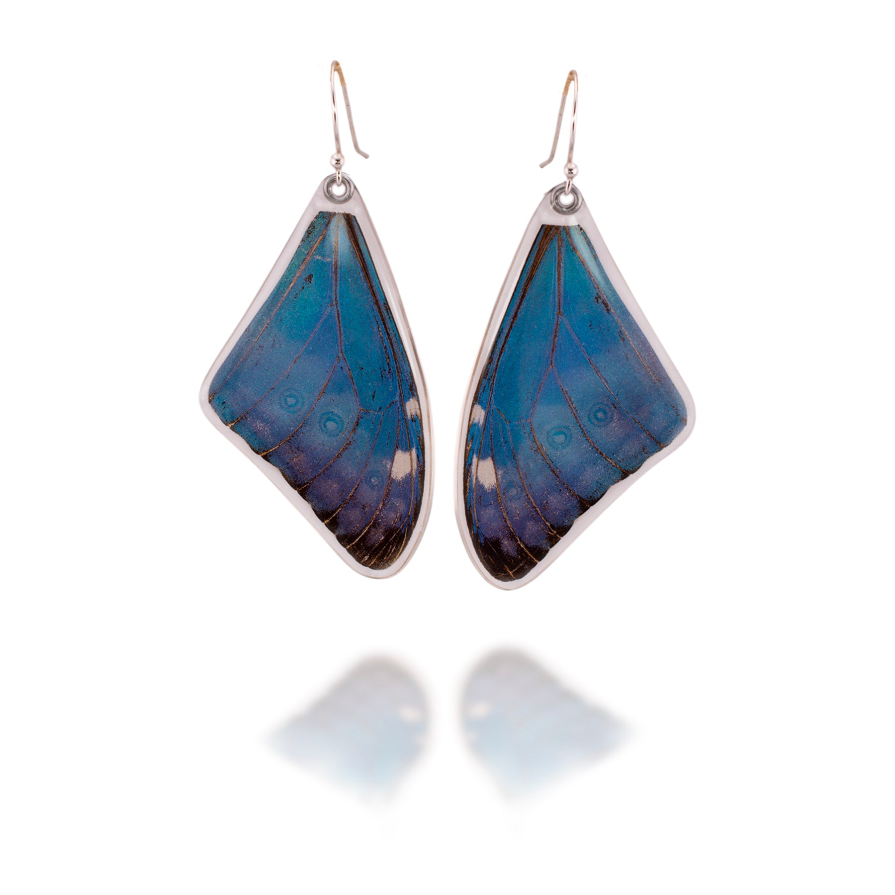 Blue Morpho Adonis Butterfly Earrings