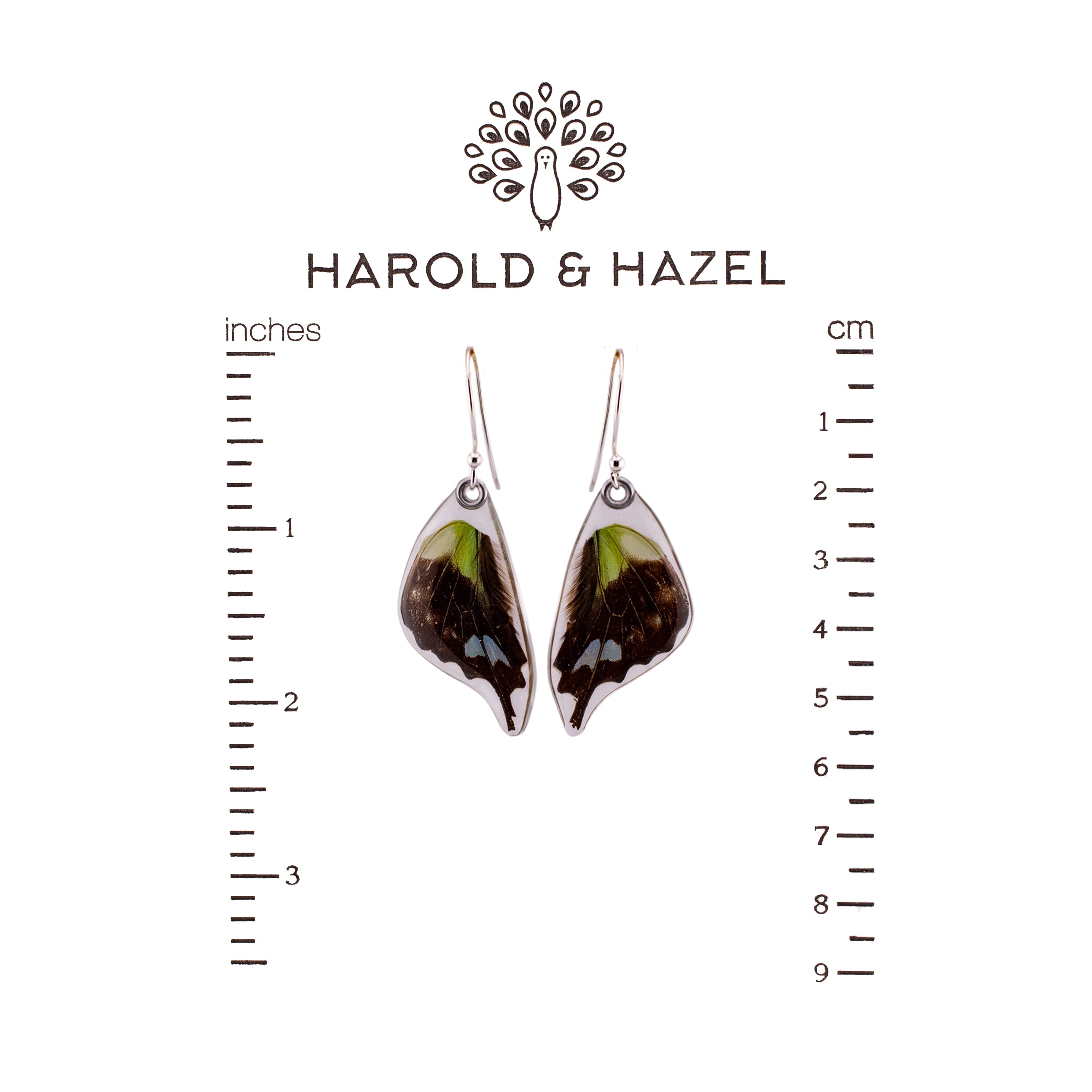 Purple Spotted Swallowtail Butterfly Earrings