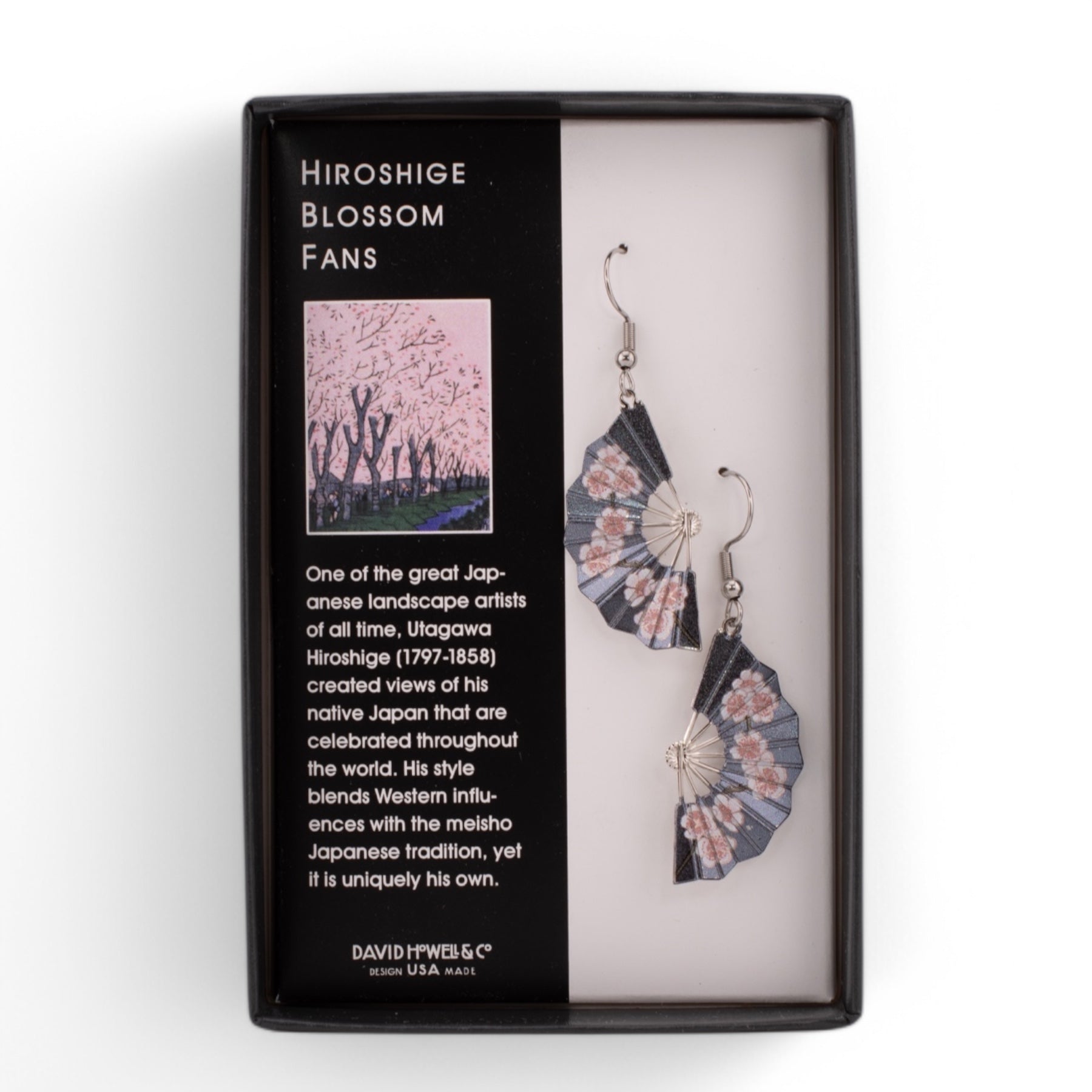 Hiroshige Blossom Fan Earrings