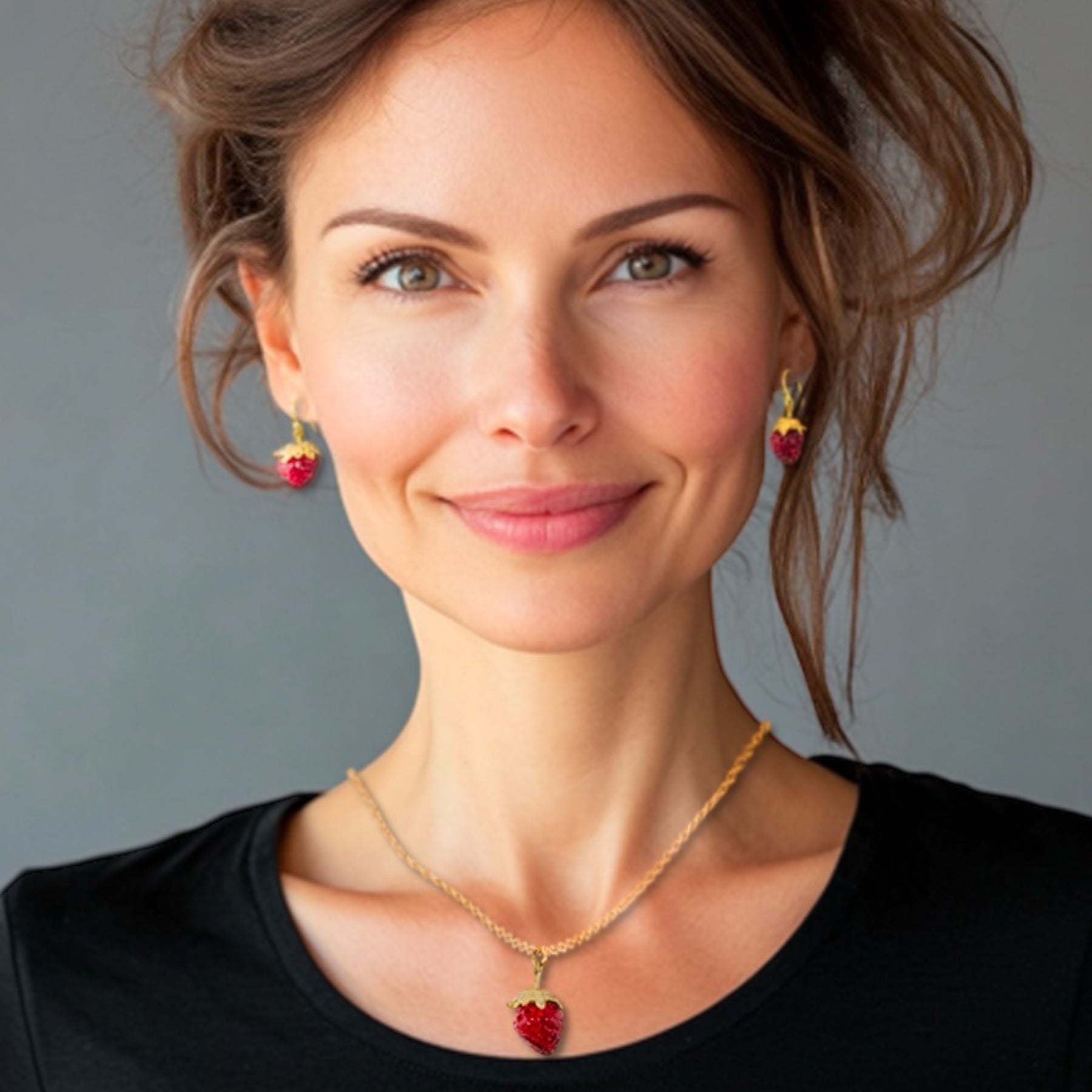 Strawberry Dainty Earrings (Final Sale)