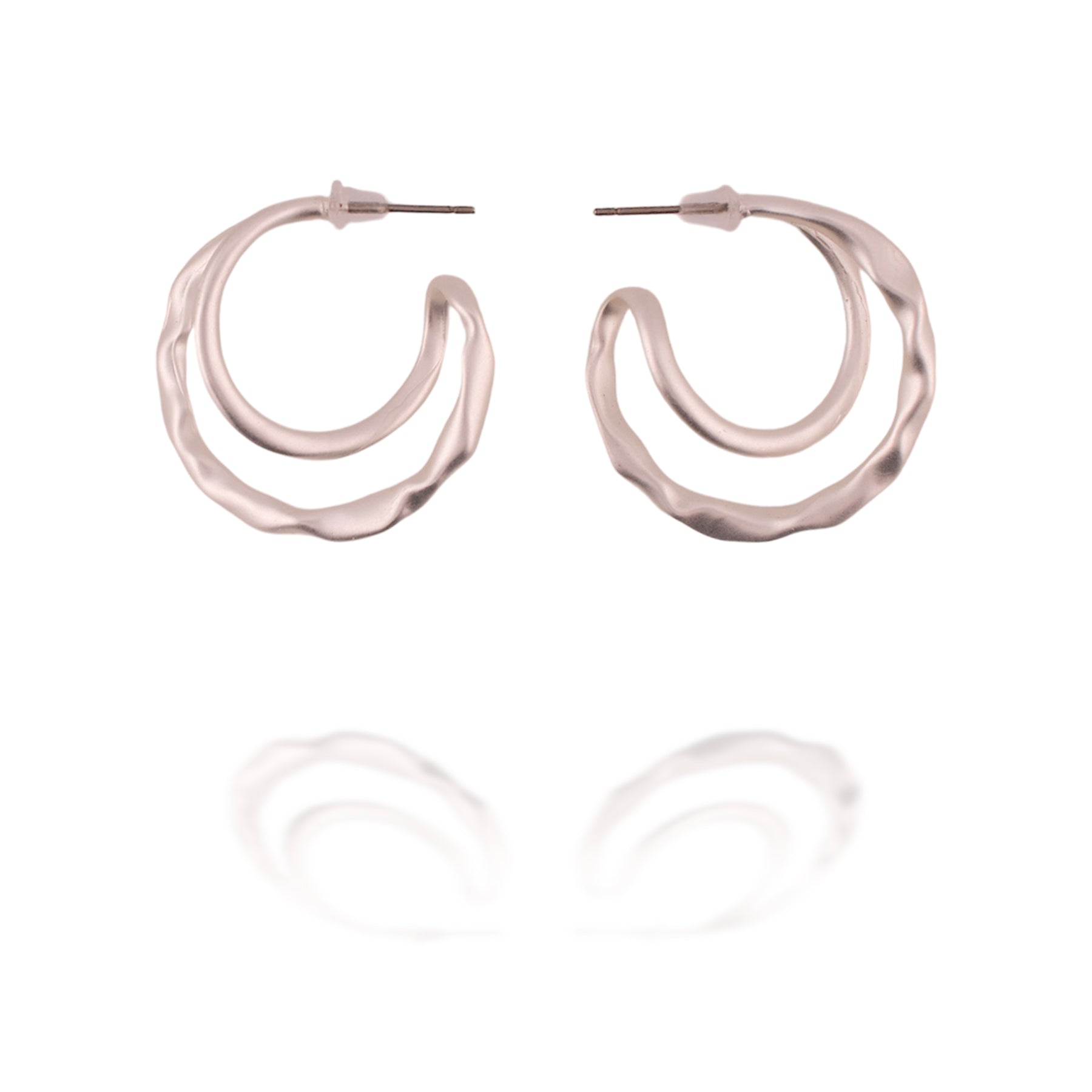 Twisty Hoop Earrings (Silver - Final Sale)