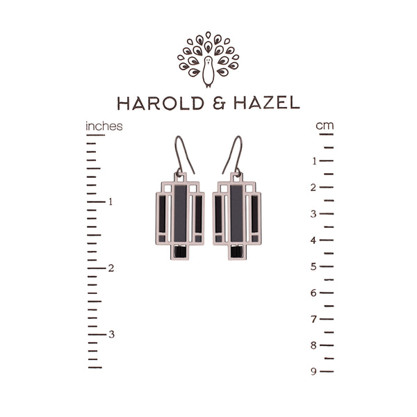 Frank Lloyd Wright Willits House Earrings (Black)