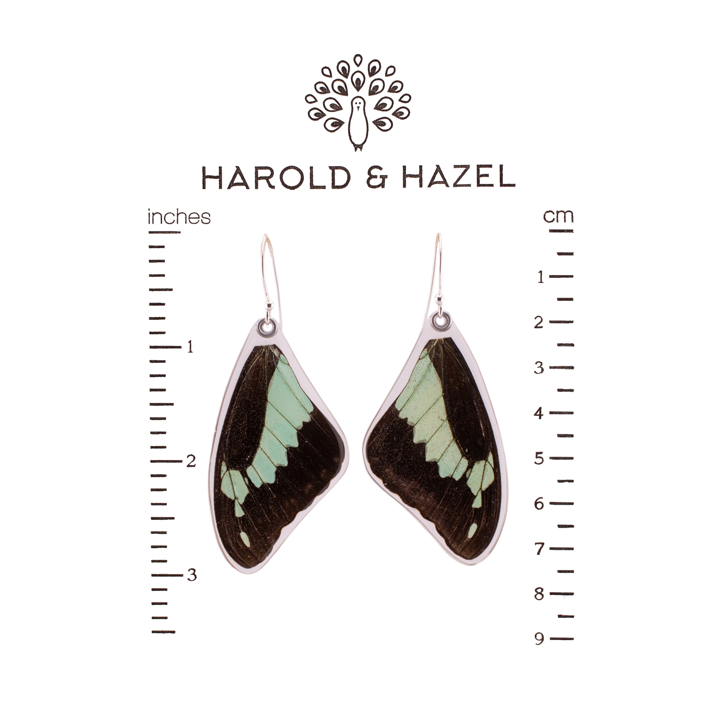 Apple Green Swallowtail Butterfly Earrings