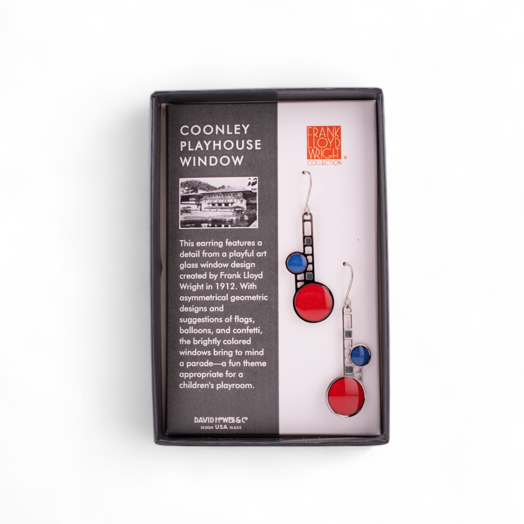 Frank Lloyd Wright Coonley House Window Earrings