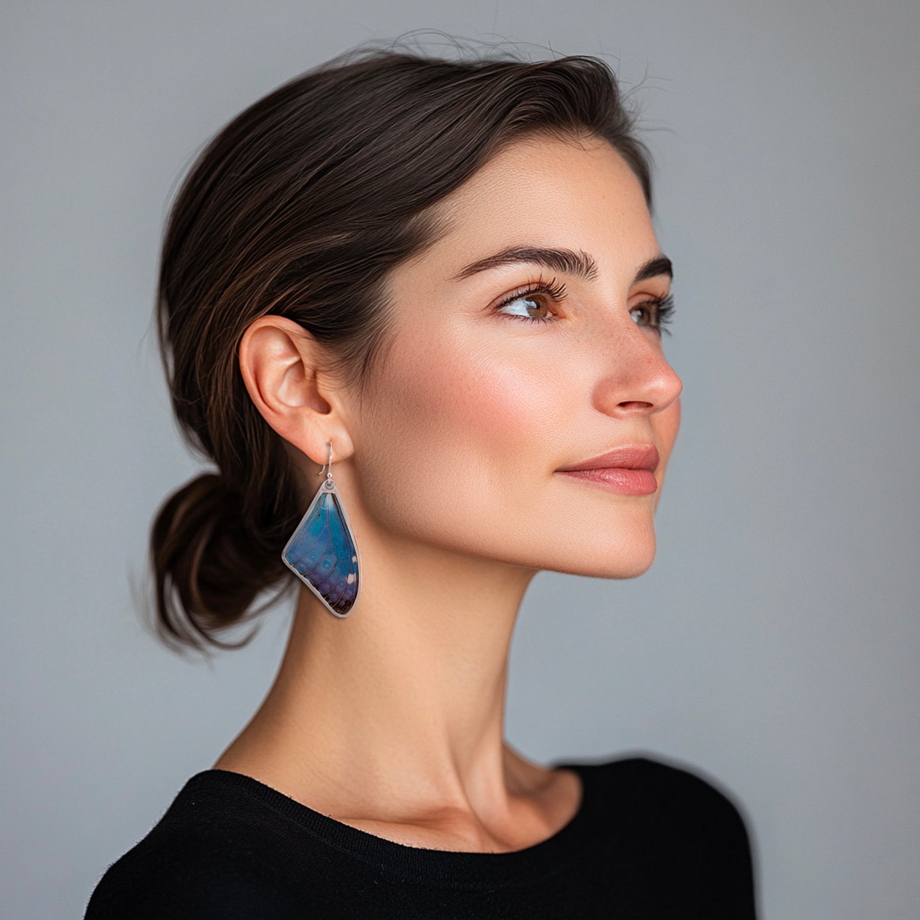 Blue Morpho Adonis Butterfly Earrings