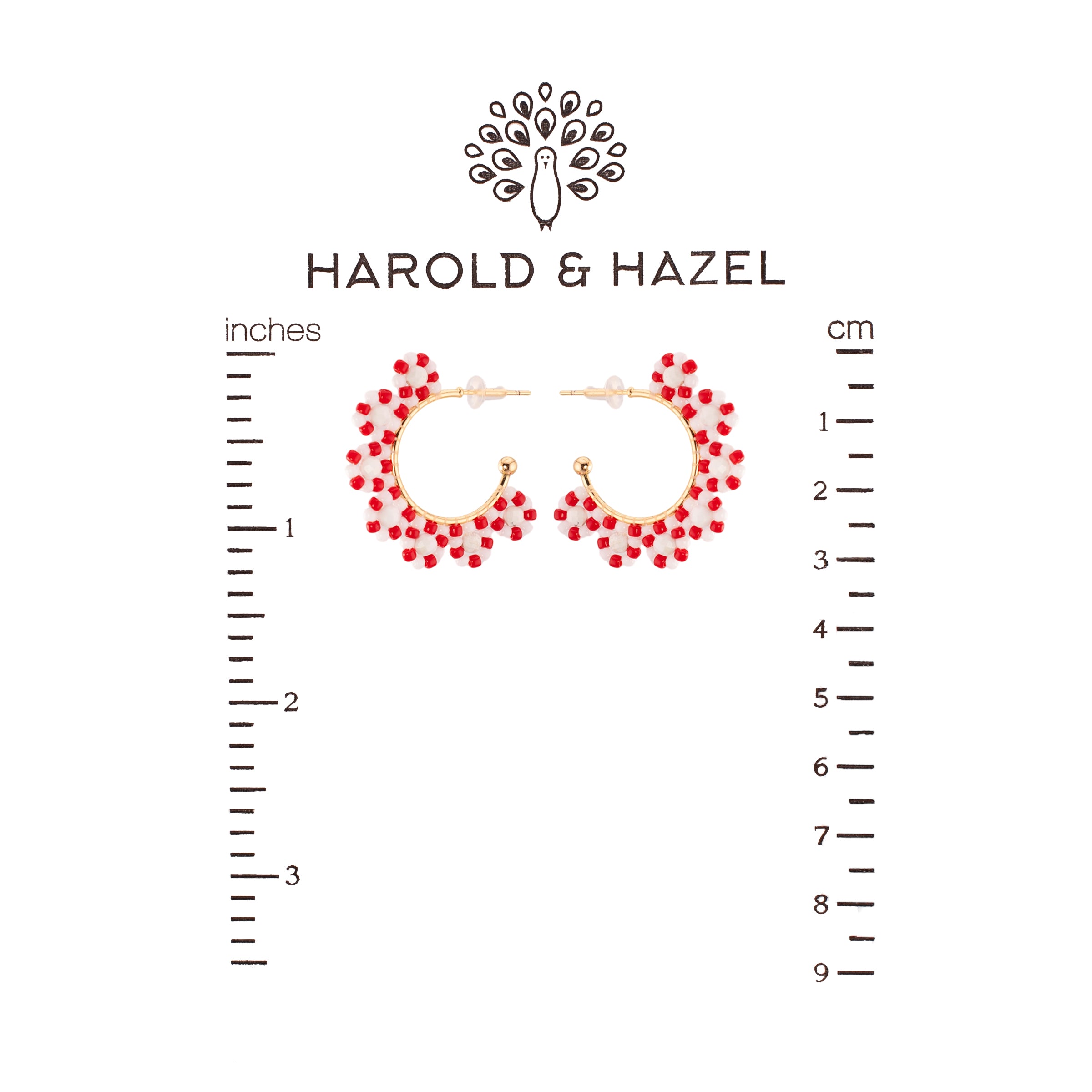 Peppermint Beaded Hoops