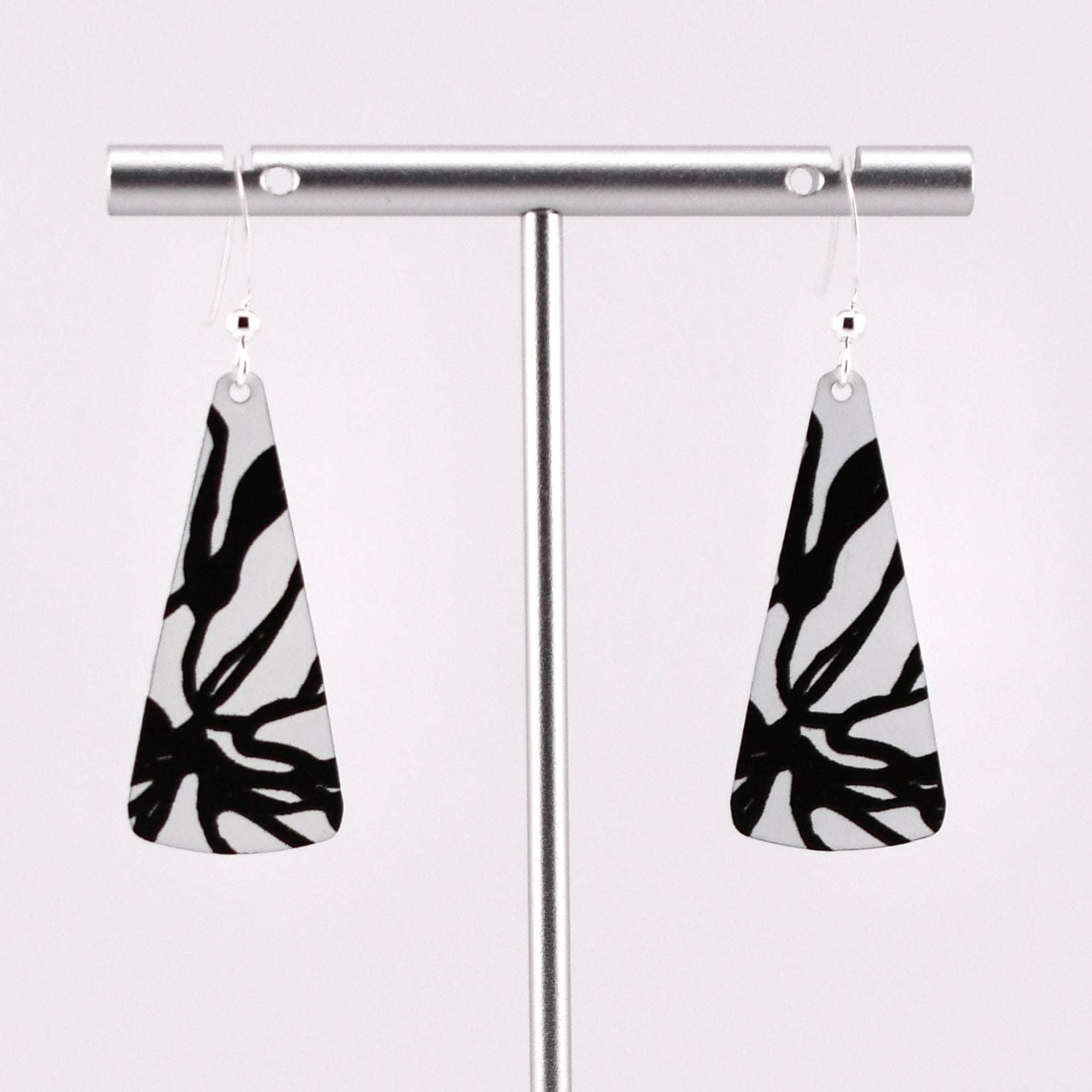 Black and White Abstract Earrings Illustrated Light & DC Designs Harold & Hazel