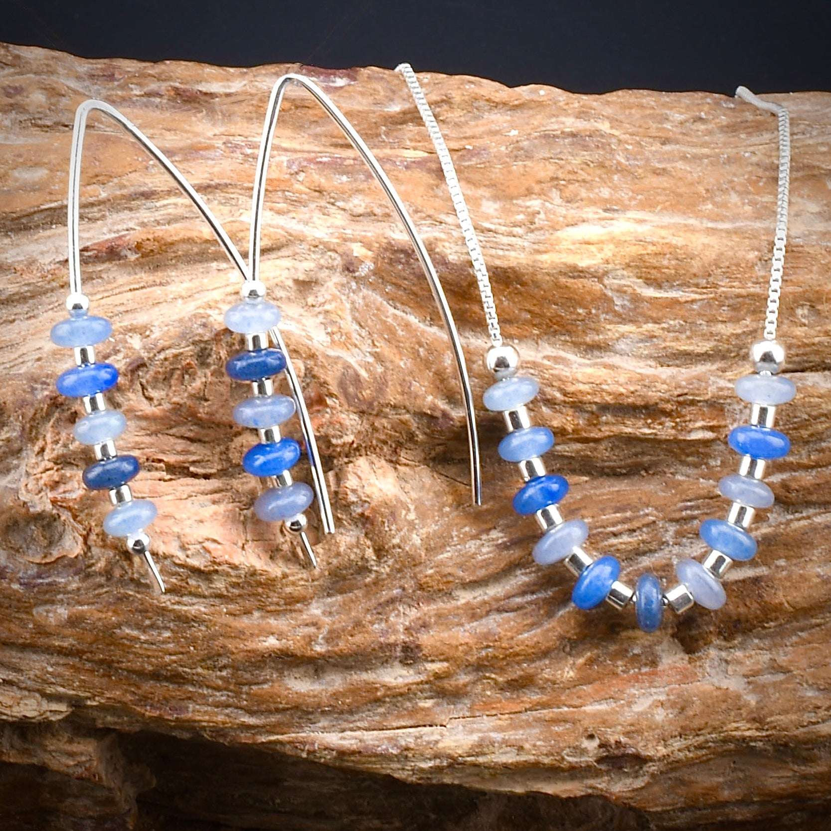 Blue Jeans Threader Earrings Bijou by SAM Harold & Hazel
