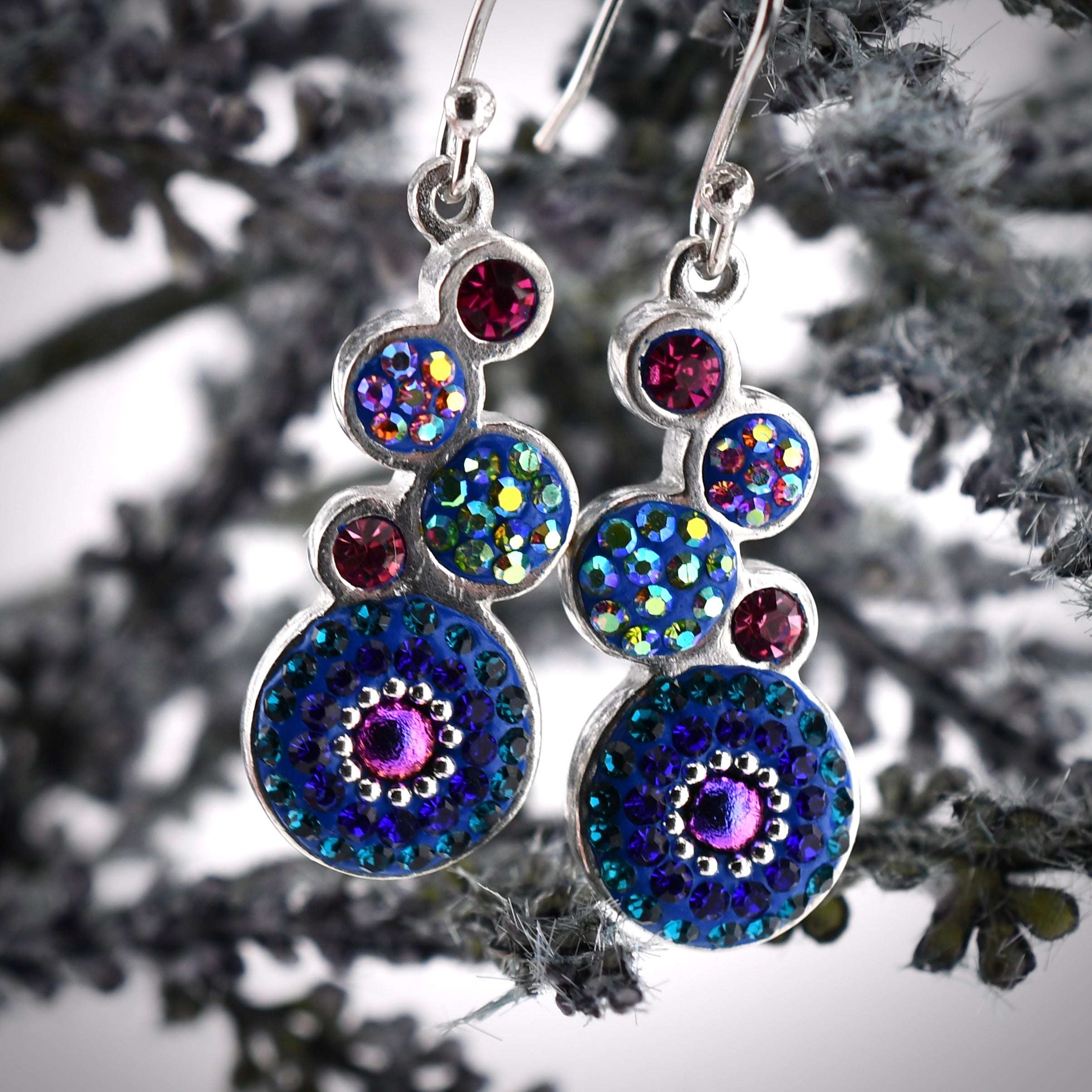Bold Stacked Circles Earrings (Aurora) Mosaico Jewels Harold & Hazel