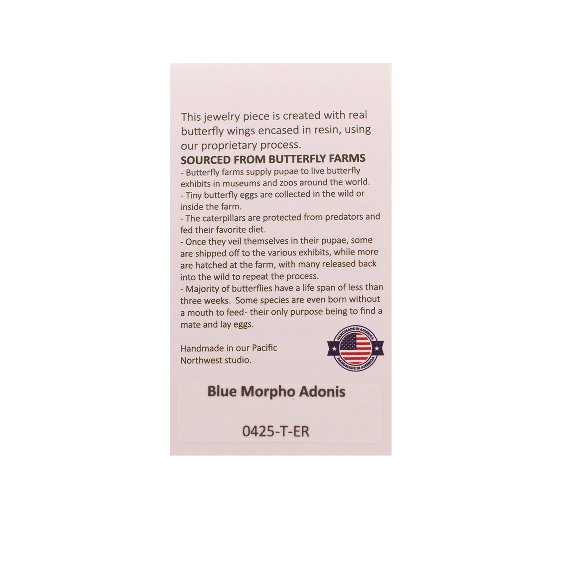 Blue Morpho Adonis Butterfly Earrings