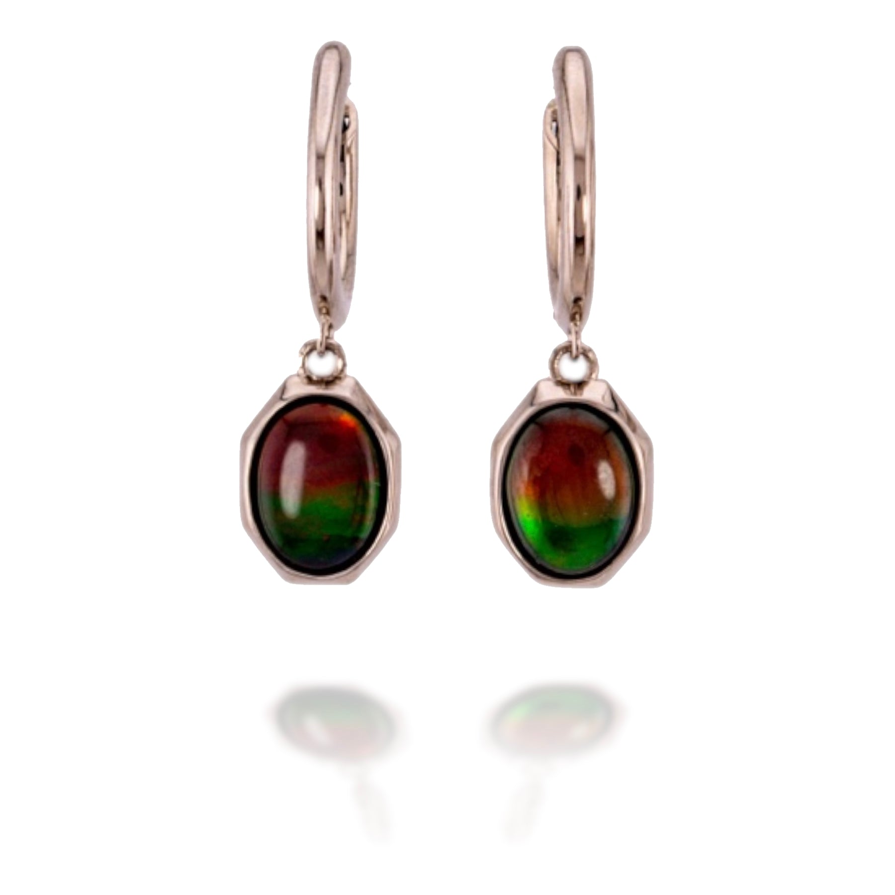 Ammolite Oval Earrings (Final Sale)