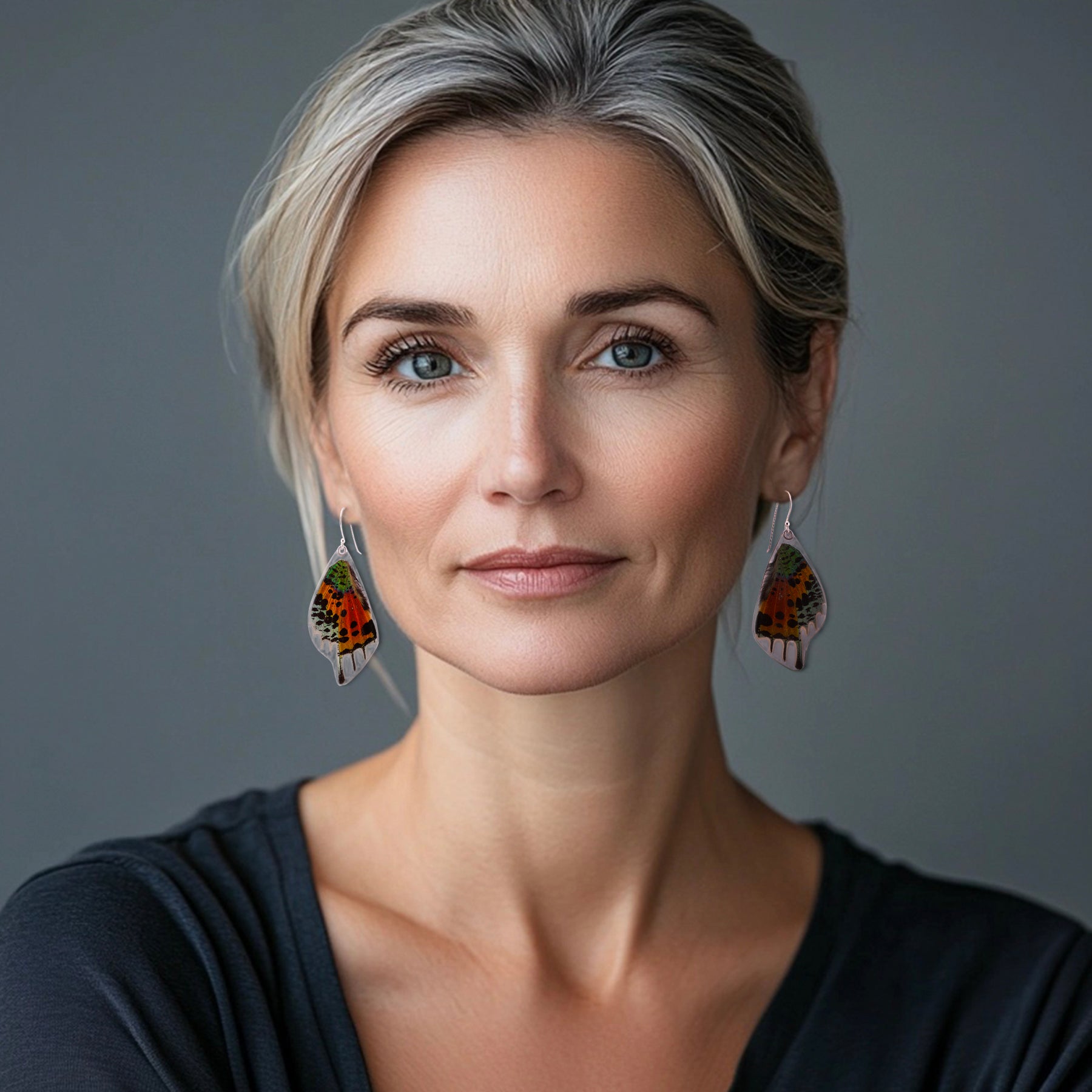 Sunset Moth Earrings