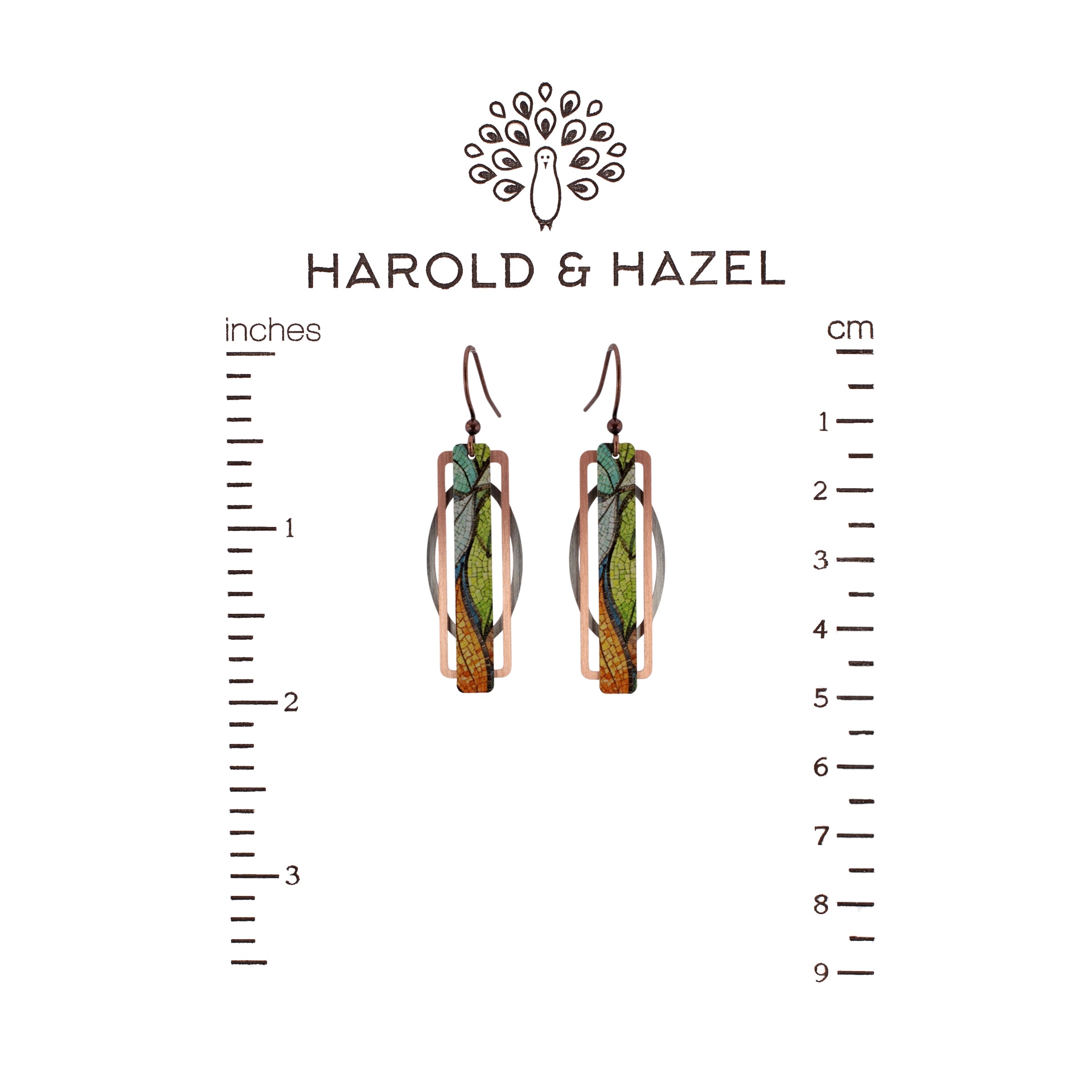 Mosaic Leaf Earrings