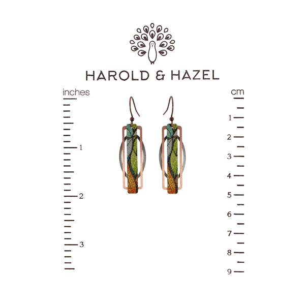 Mosaic Leaf Earrings