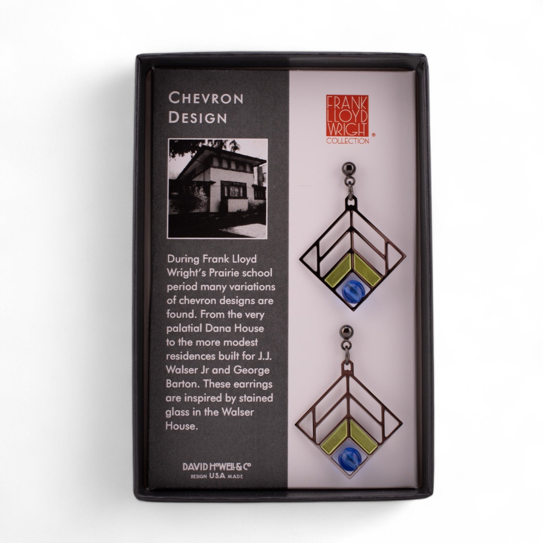 Frank Lloyd Wright Chevron Earrings