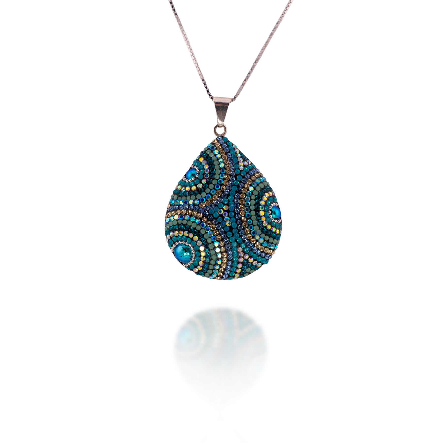 Radiant Pear Pendant (Sky)