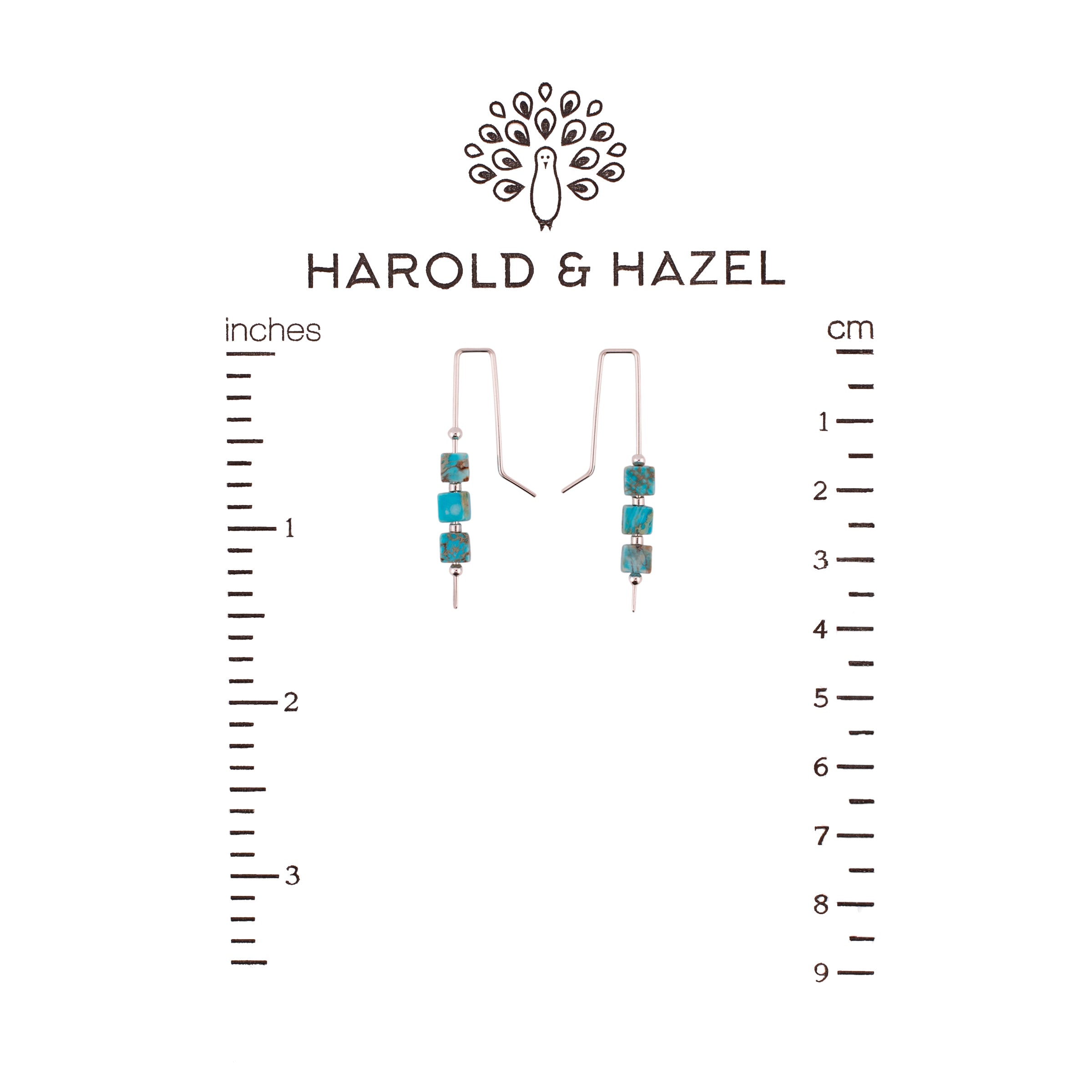 Turquoise & Sterling Silver Threader Earrings