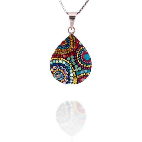 Mini Radiant Pear Necklace (Kaleiedescope)