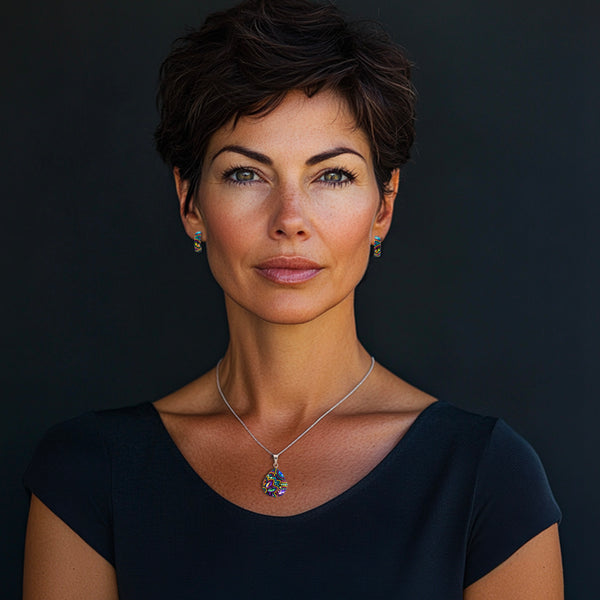 Mini Radiant Pear Necklace (Litmus)