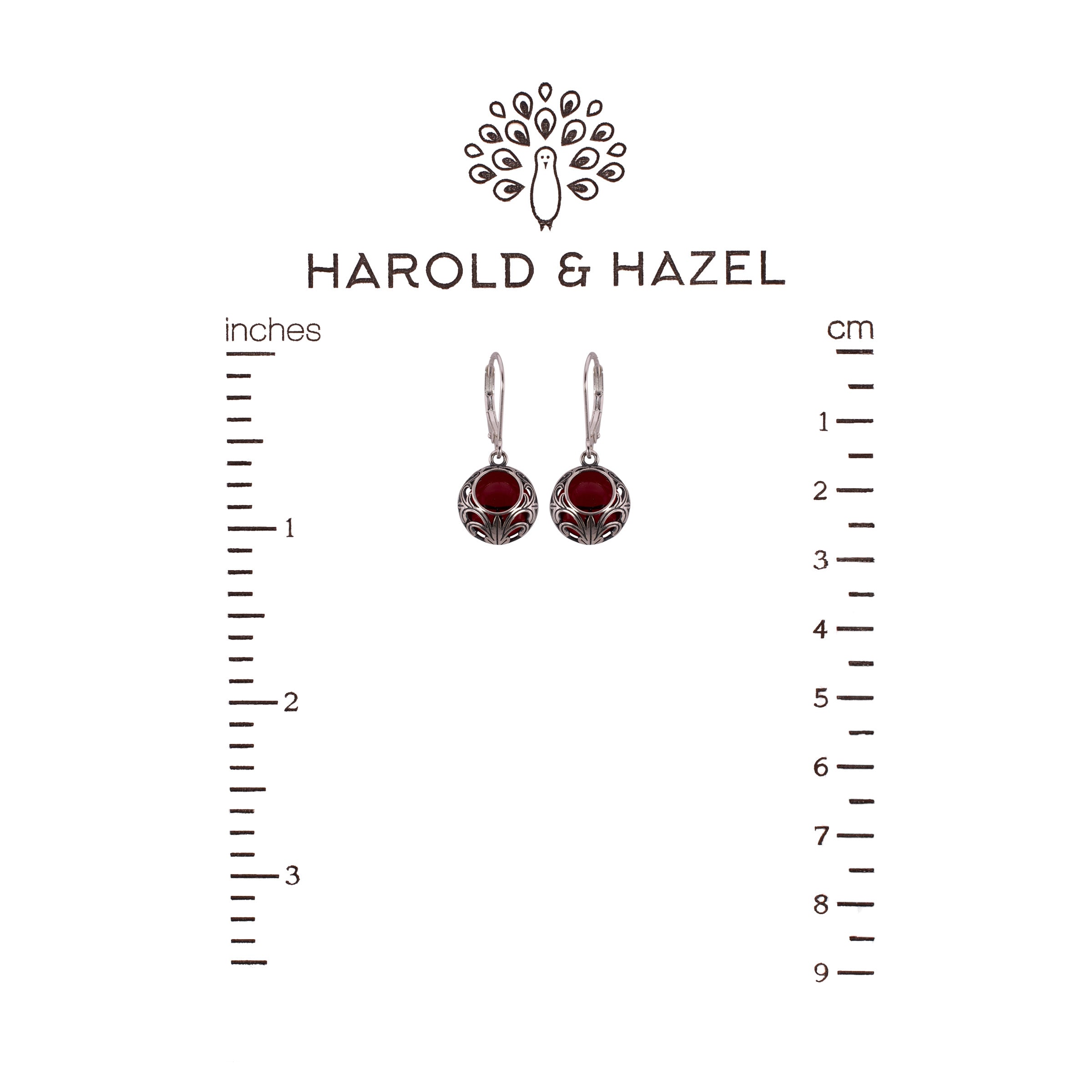 Lace Drop Earrings (Ruby) ♻️