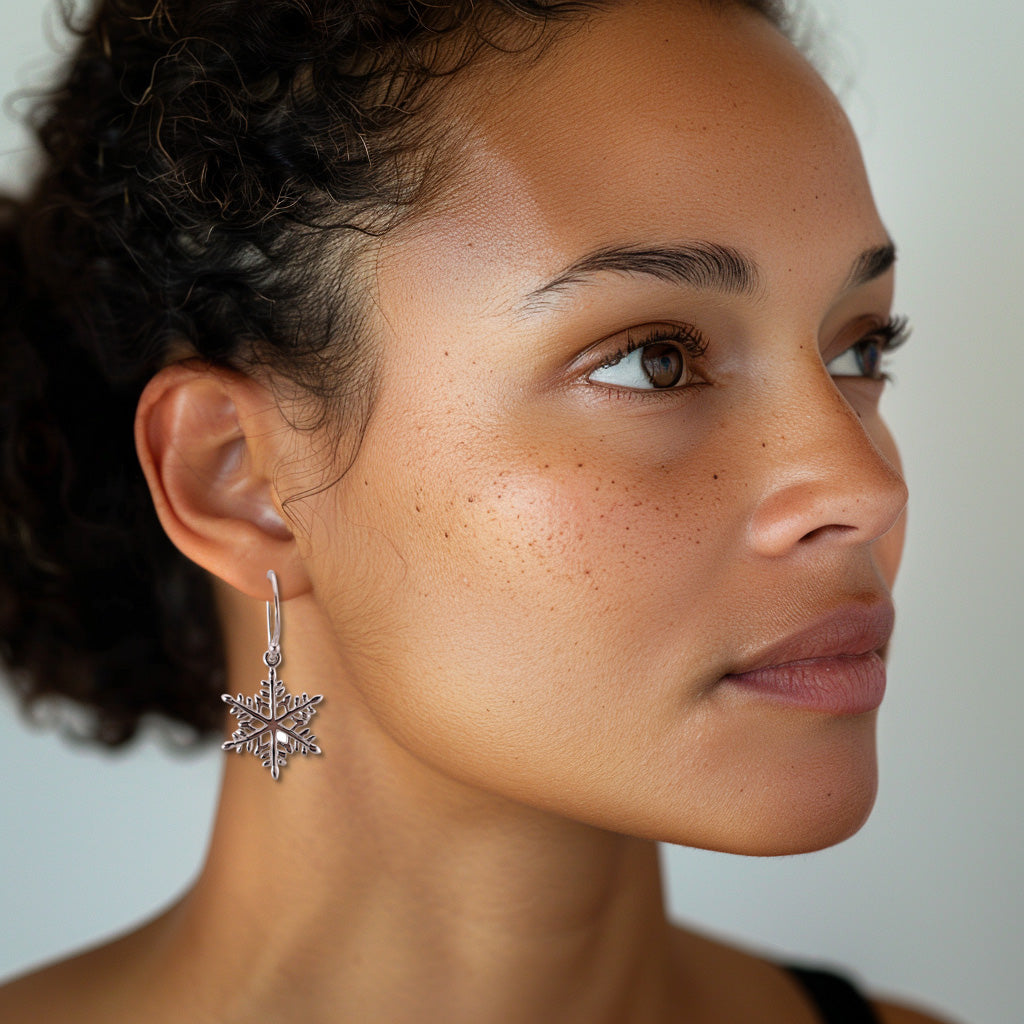 Snowflake Dangle Earrings