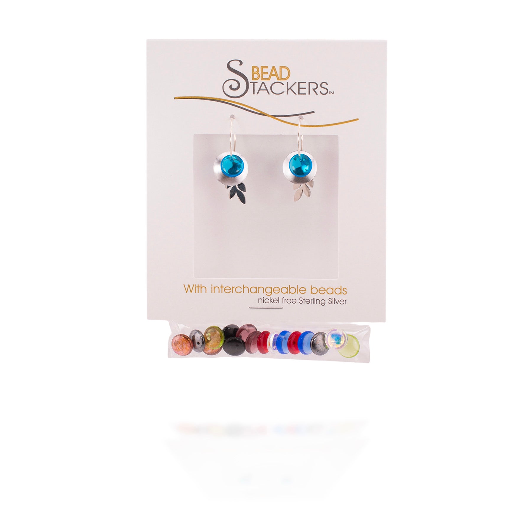 Bead Stackers Interchangeable Earrings (Leaf)