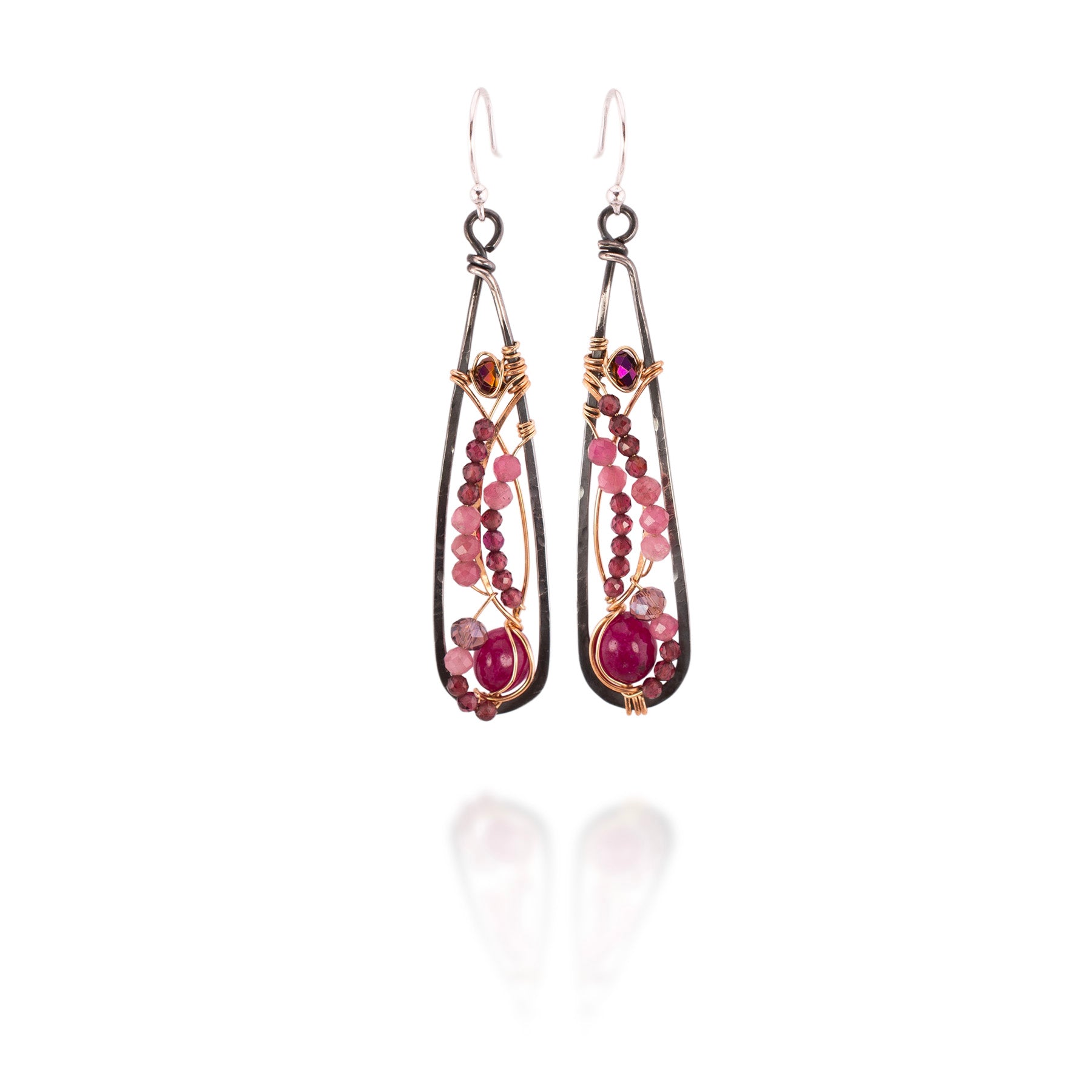 Black Cherry Drop Earrings