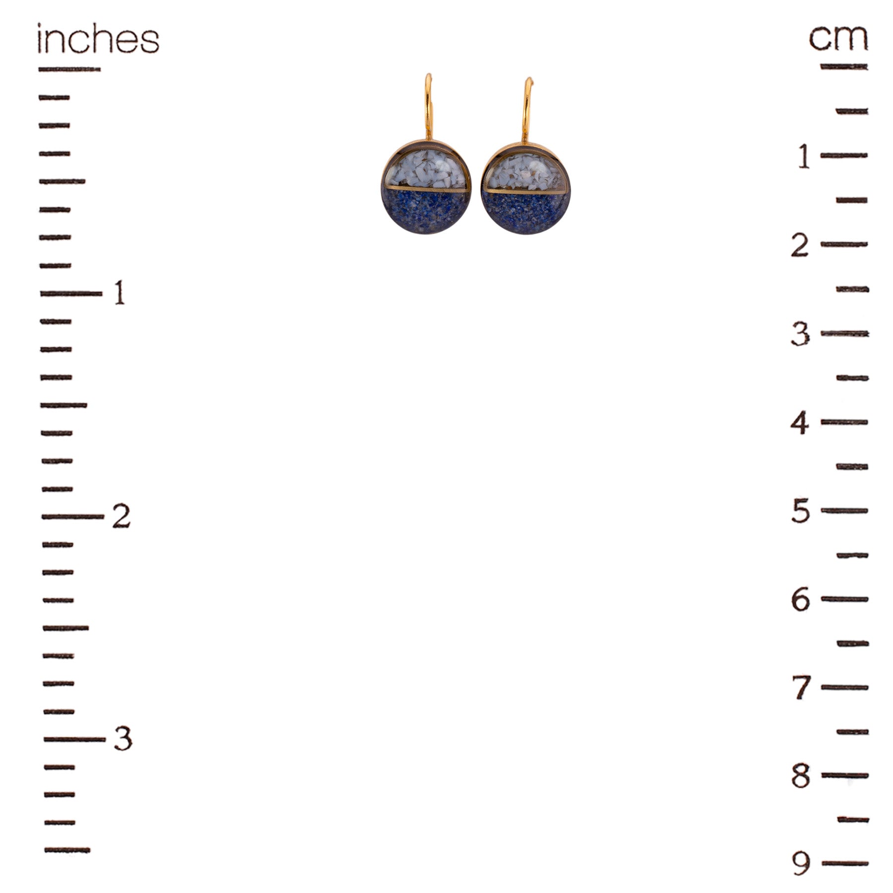 Horizon Earrings (Blue Opal + Lapis)