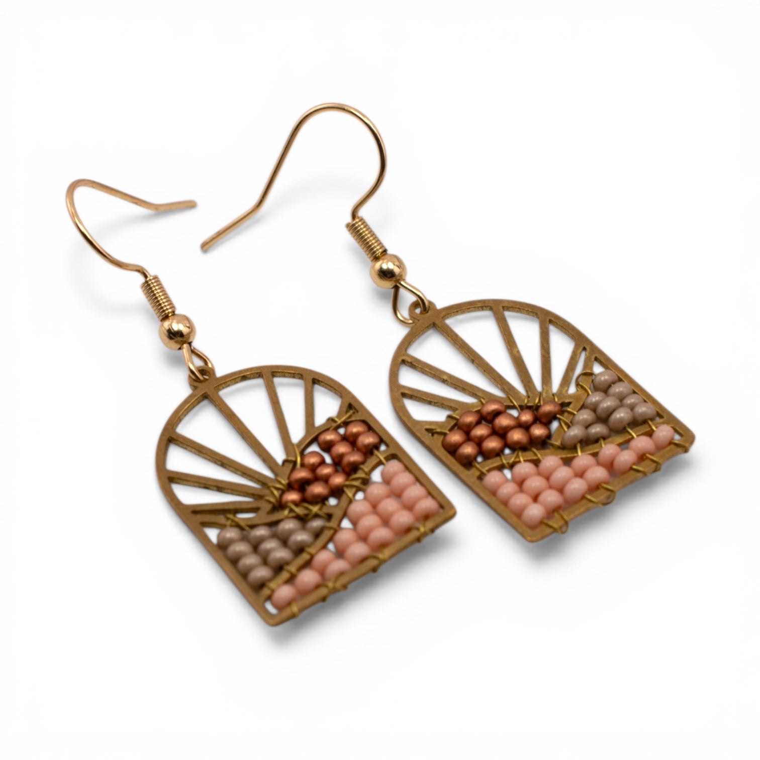 Sunrise Arch Earrings (Blush Horizon)