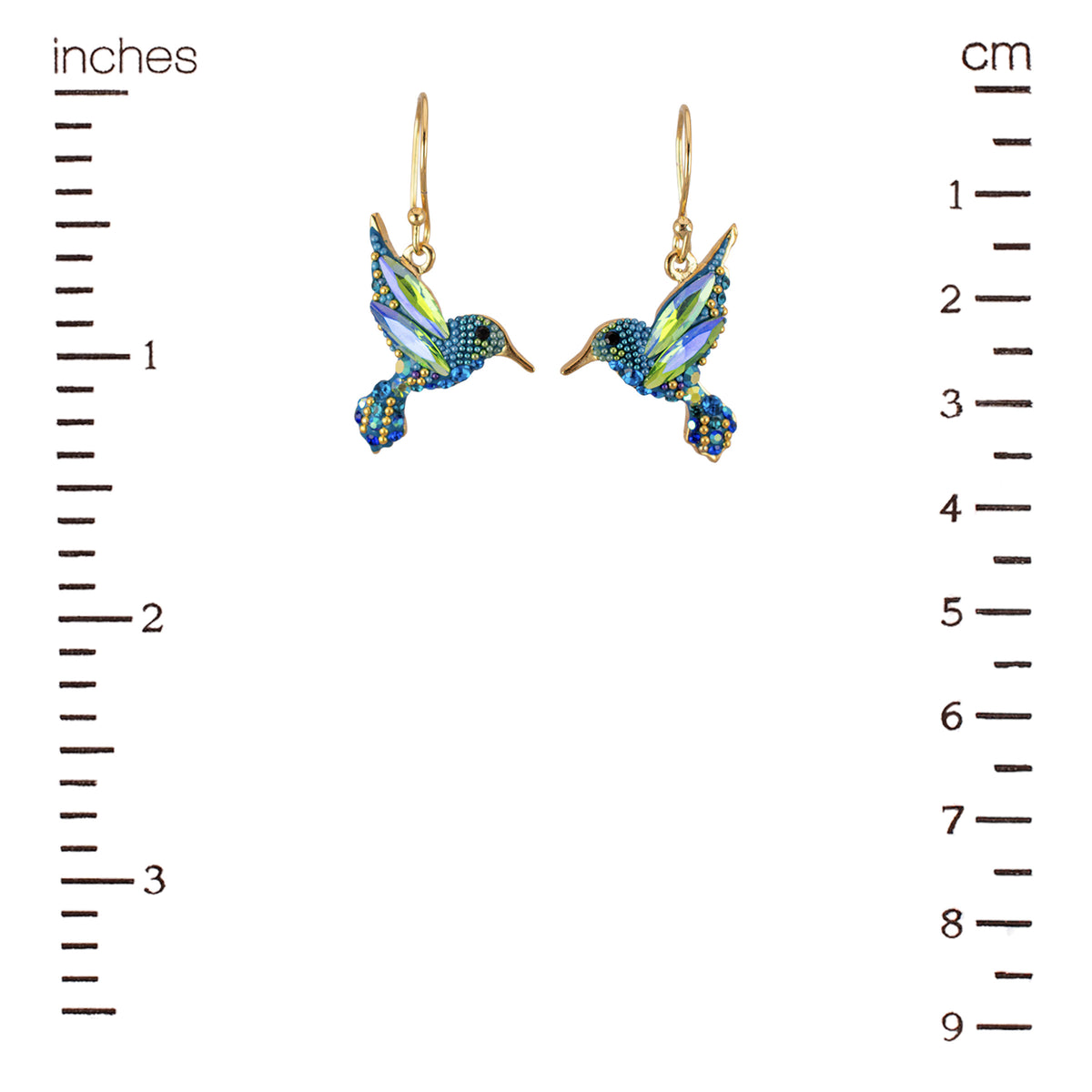Hummingbird Earrings (Golden Breeze)