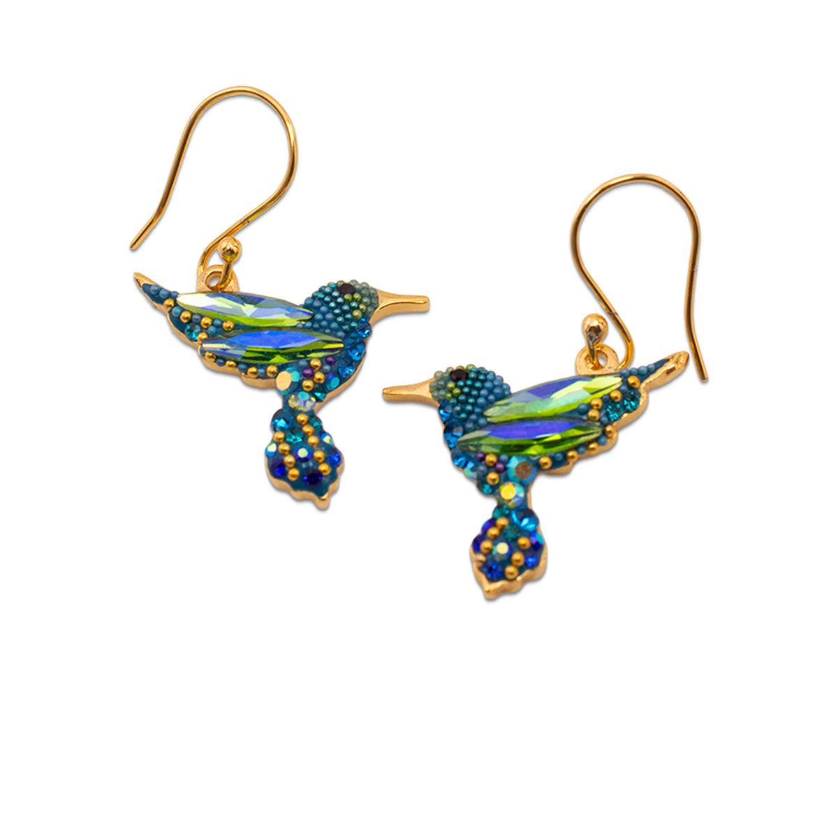 Hummingbird Earrings (Golden Breeze)