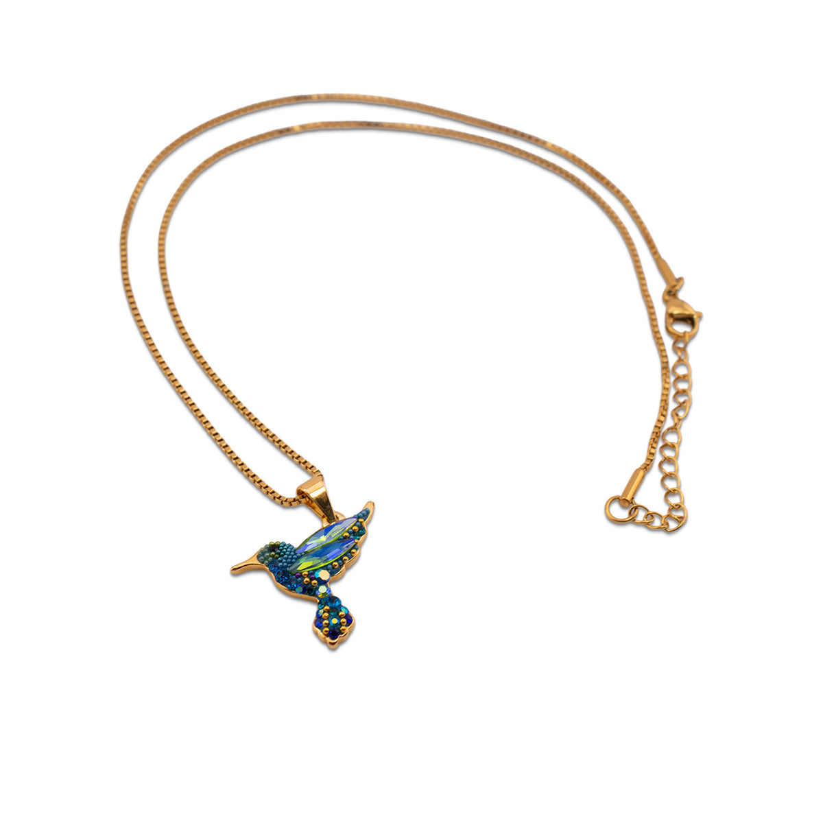 Hummingbird Necklace (Golden Breeze)