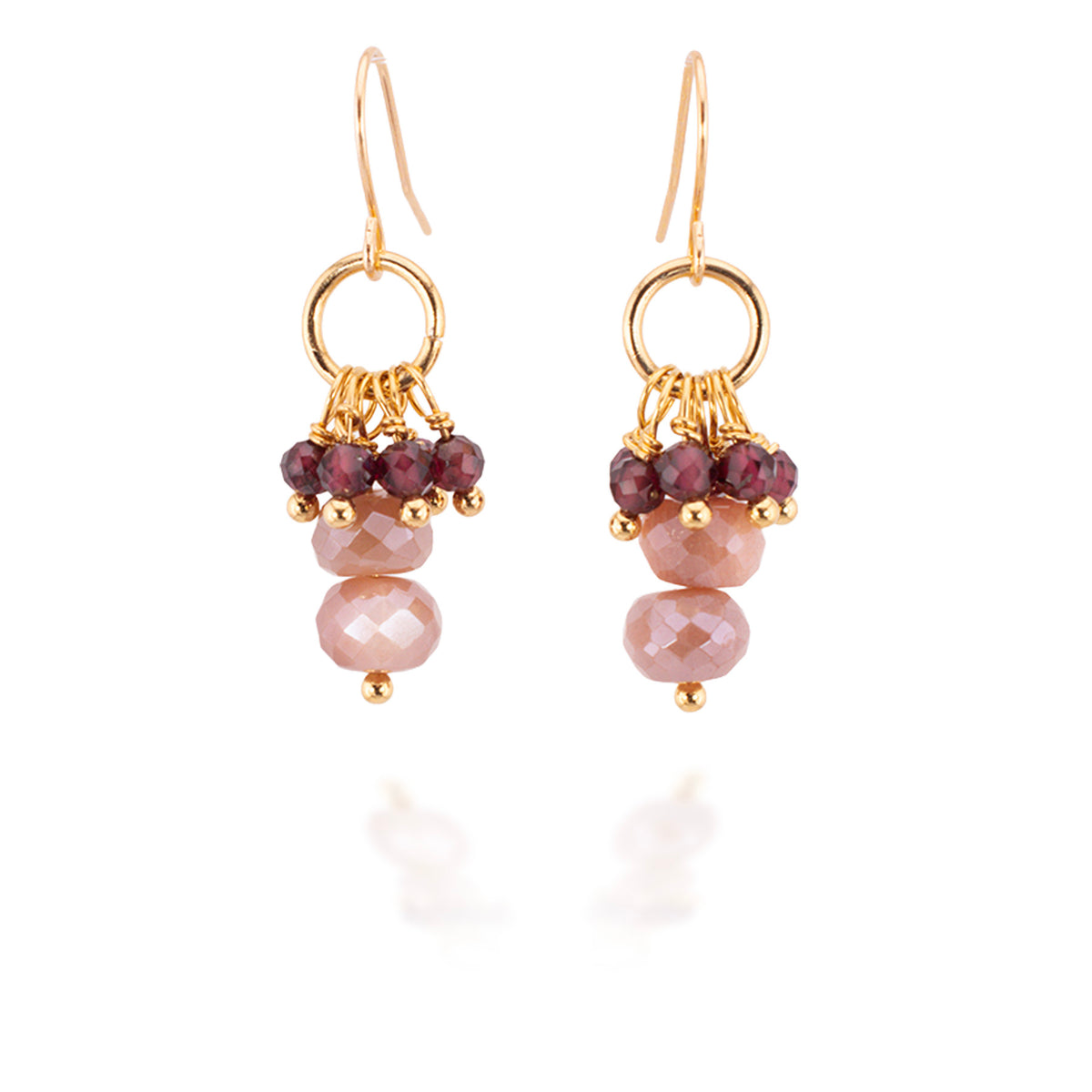 Blush and Claret Earrings