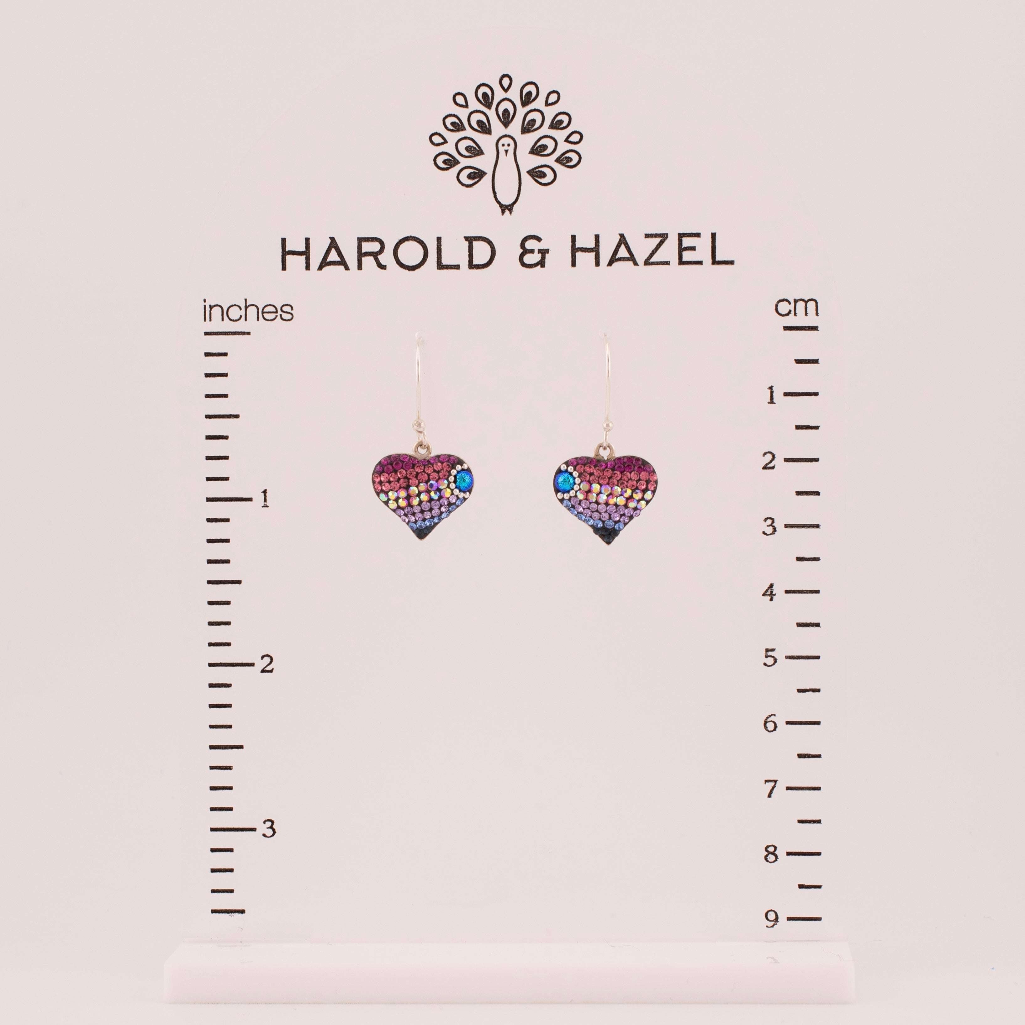 Vibrant Heart Earrings (Bugambilia) Mosaico Jewels Harold & Hazel