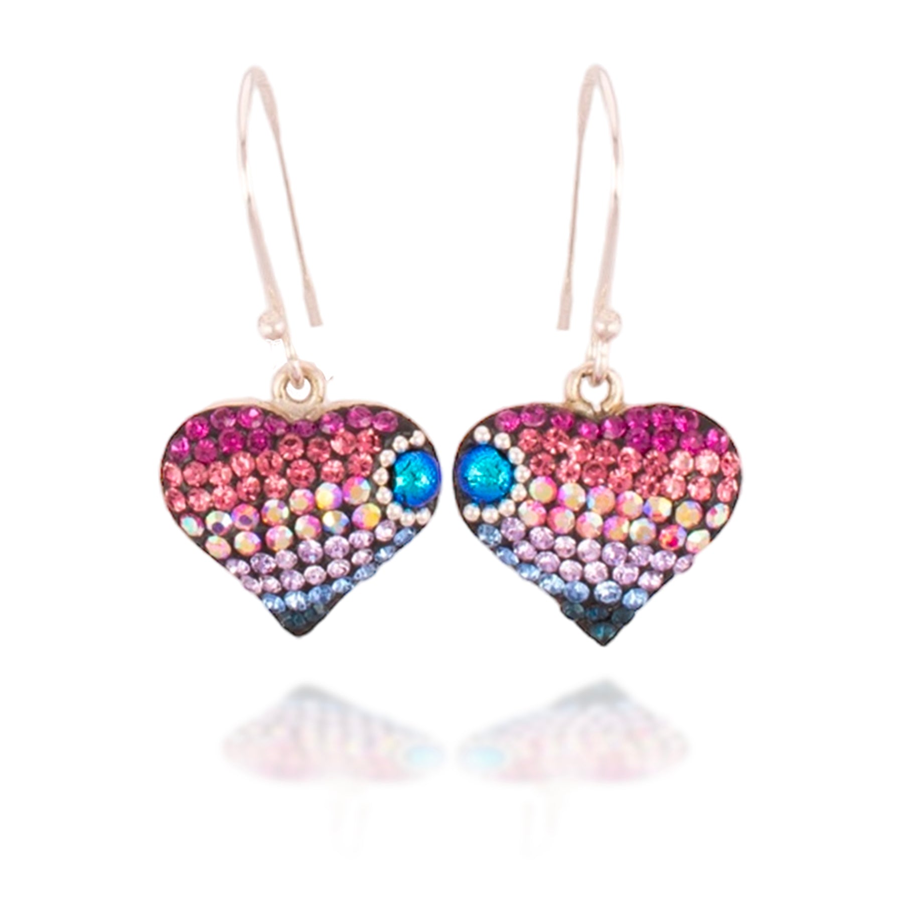Vibrant Heart Earrings (Bugambilia) Mosaico Jewels Harold & Hazel