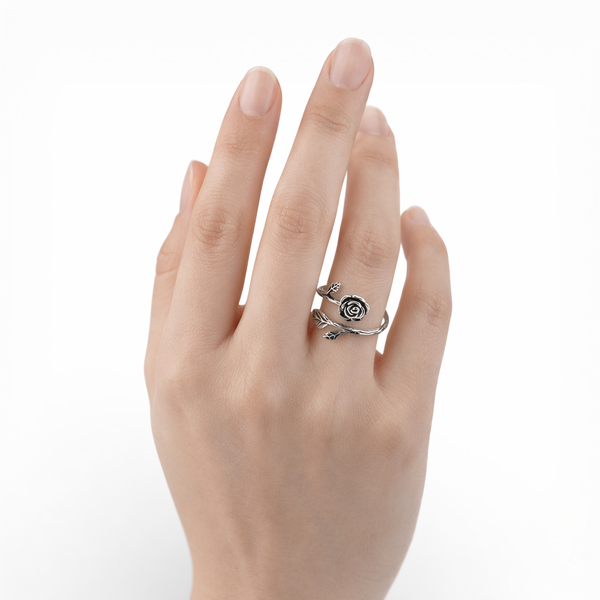 Wild Rose Adjustable Ring