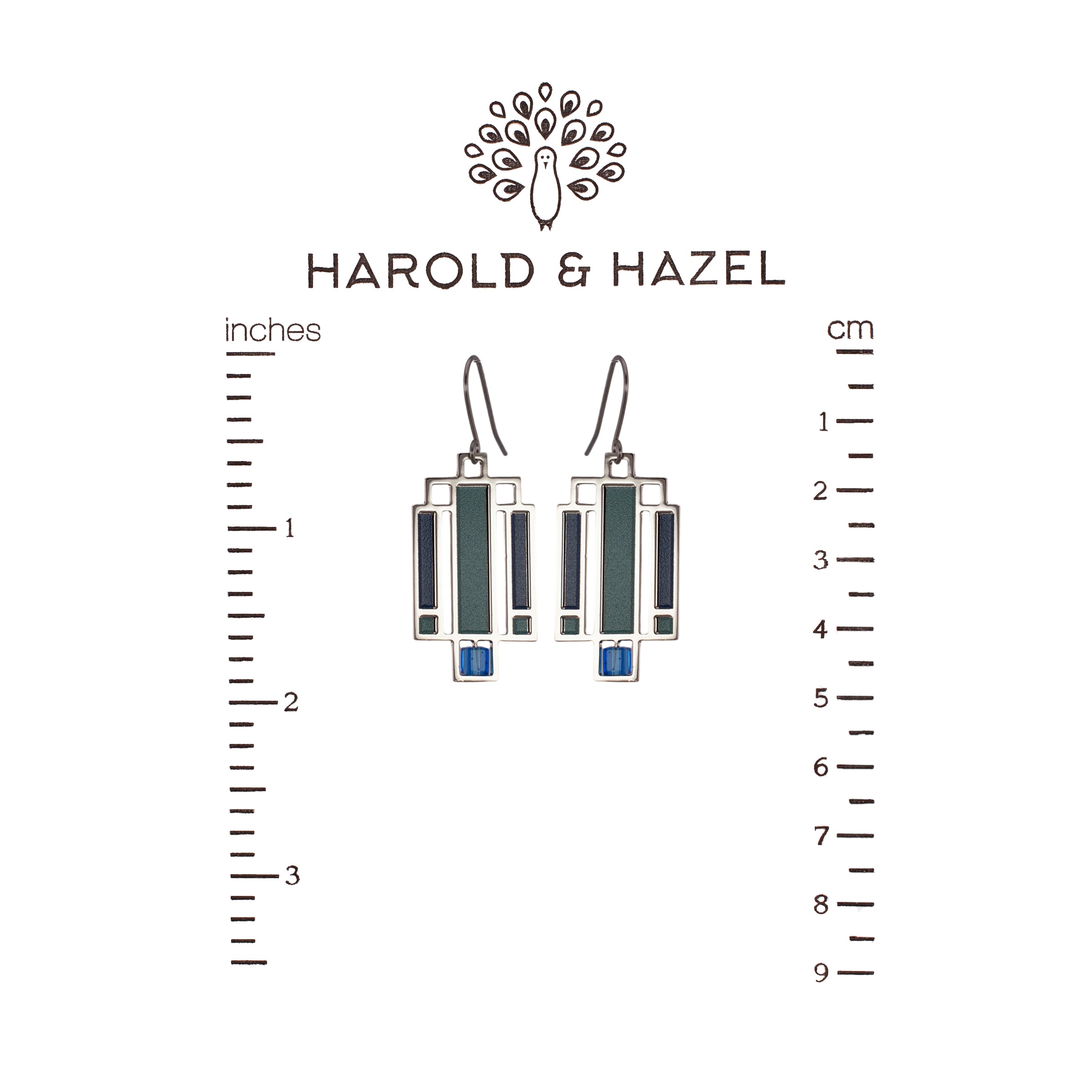 Frank Lloyd Wright Willits House Earrings (Cobalt)