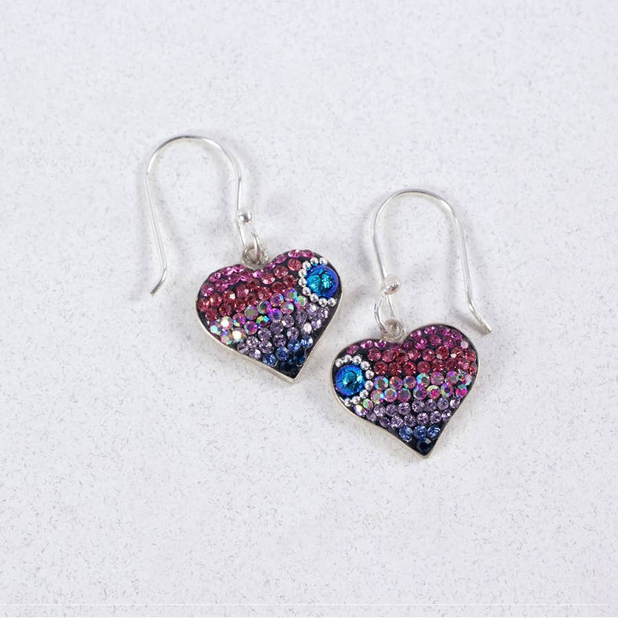 Vibrant Heart Earrings (Bugambilia)