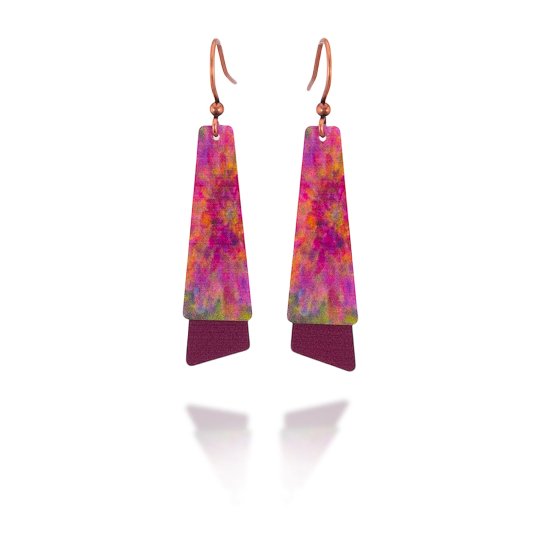 Tie Dye Floral Flutter Earrings