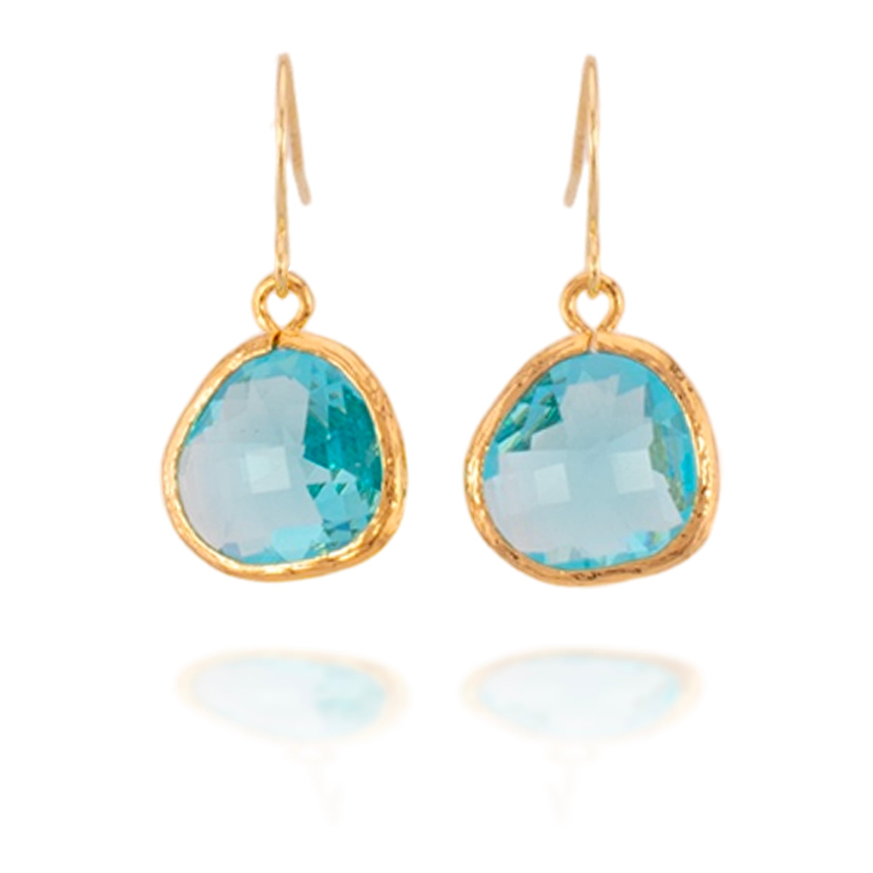 Aquamarine Teardrop Earrings