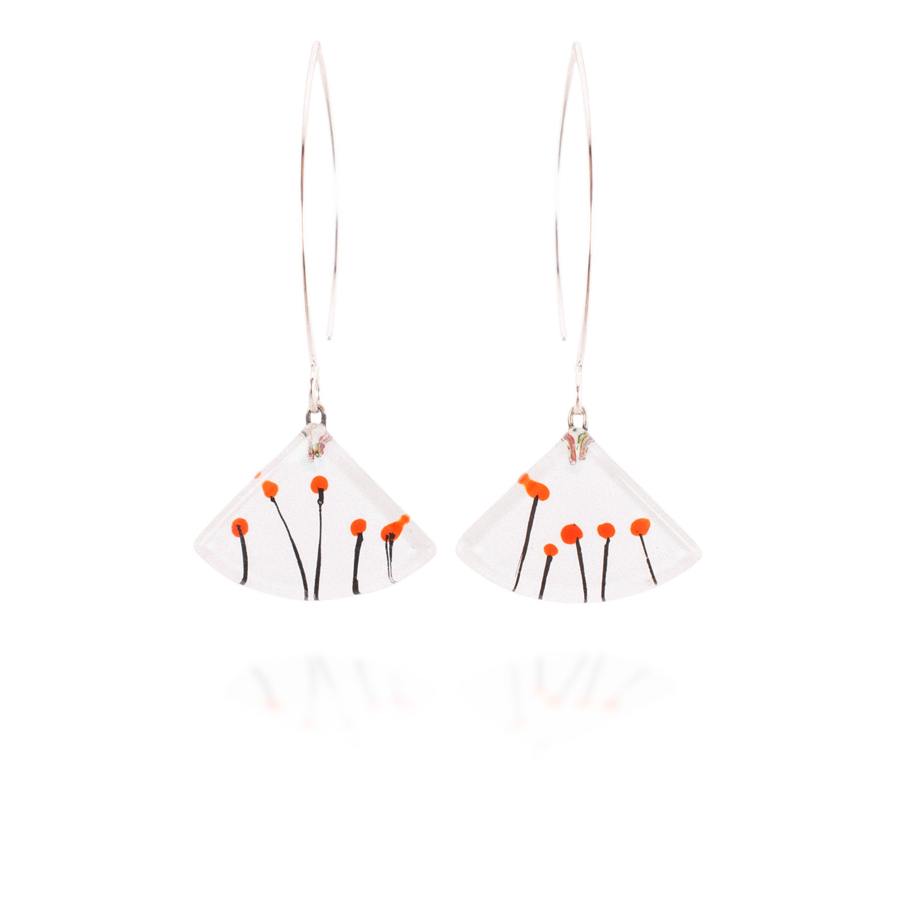 Poppy Dance Fan Earrings