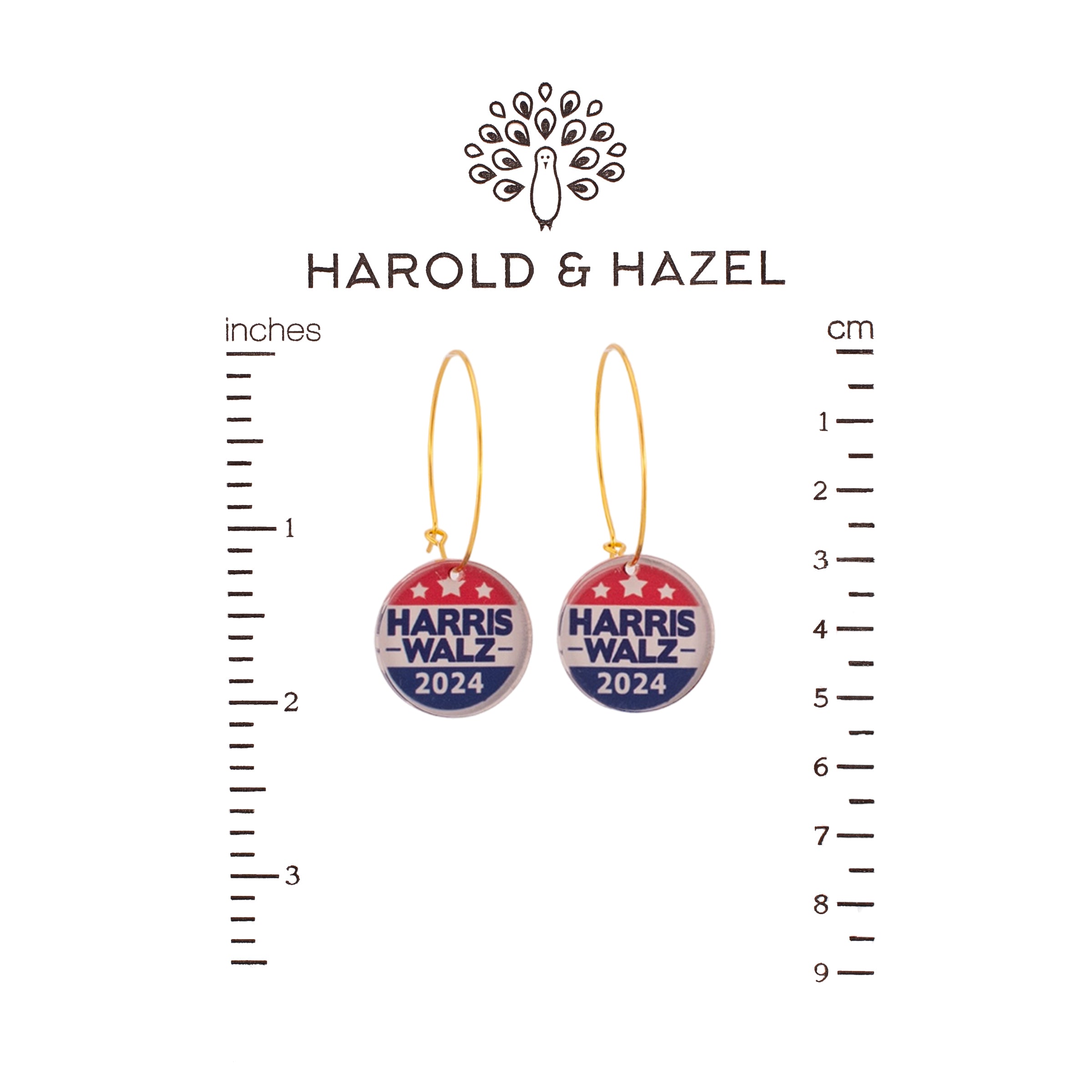 Harris Walz 2024 Vintage-Look Earrings