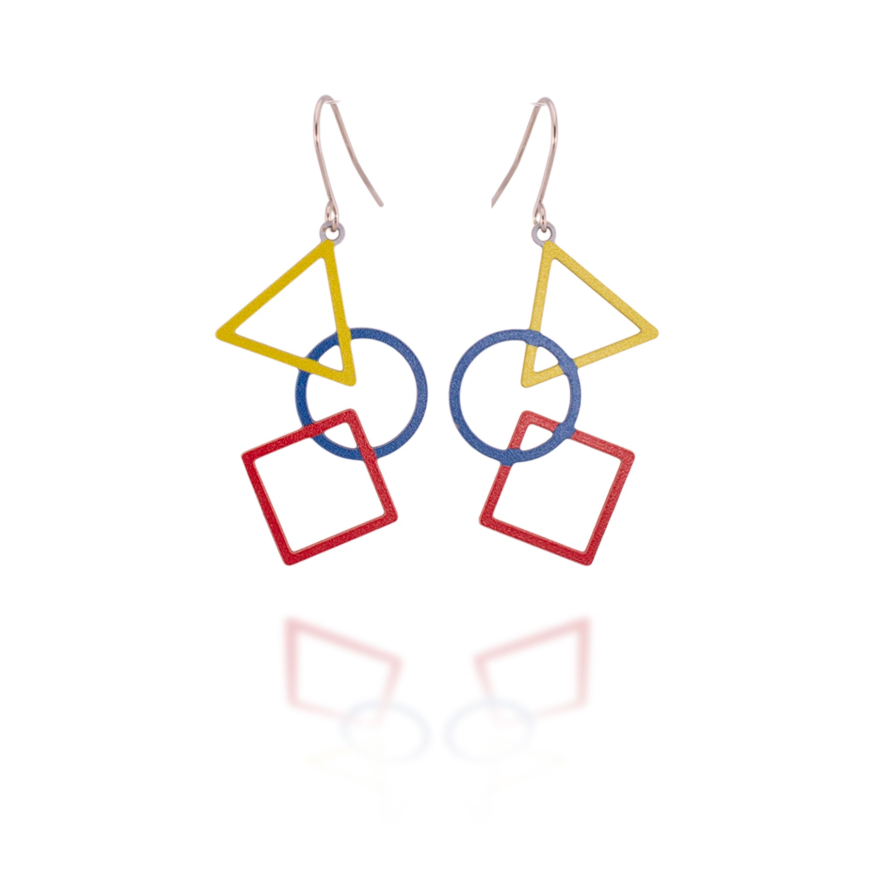 Kandinsky Triangle, Circle & Square Earrings