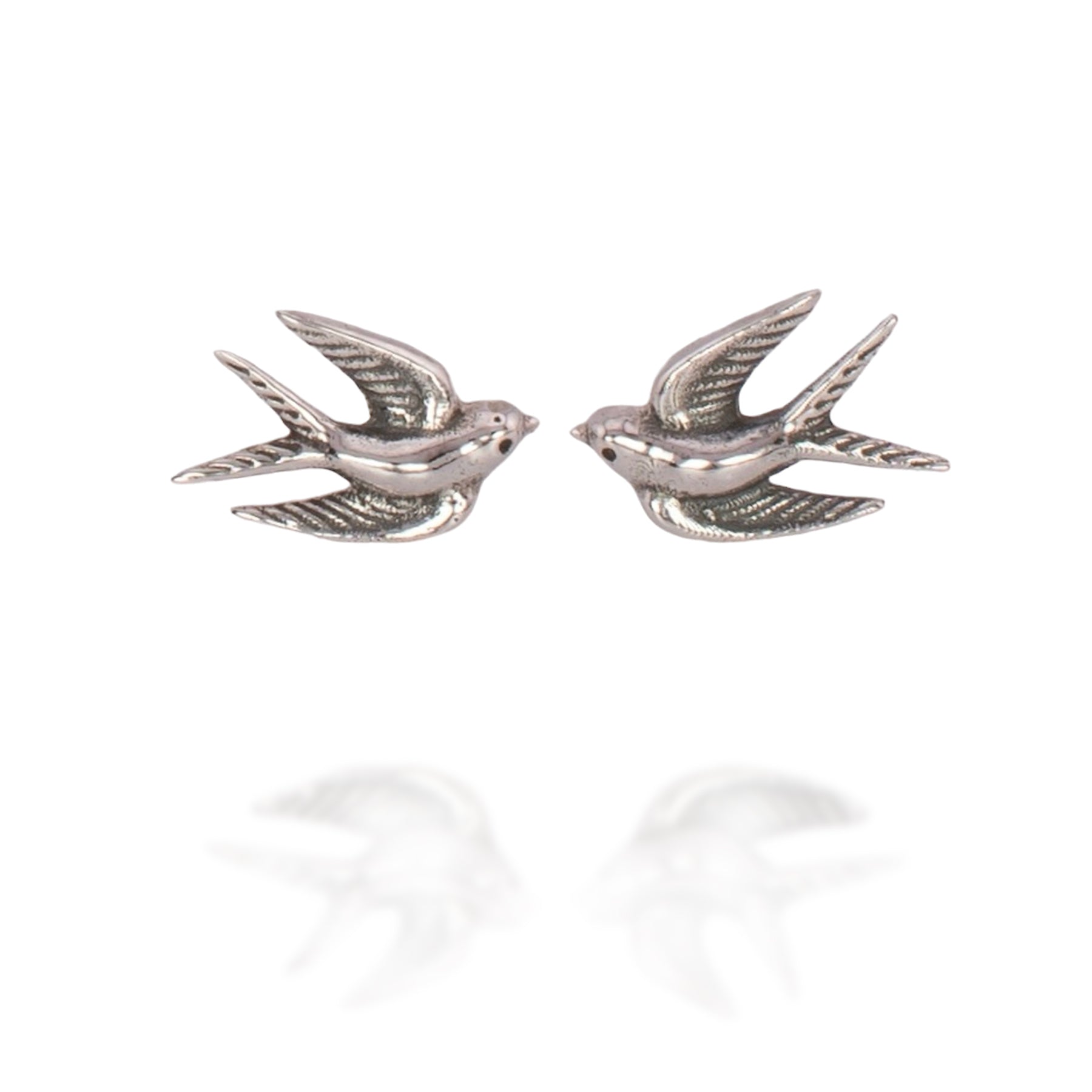 Sterling Silver Swallow Post Earrings