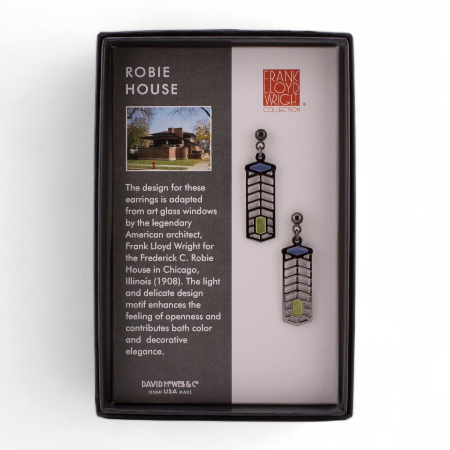 Frank Lloyd Wright Robie House Earrings