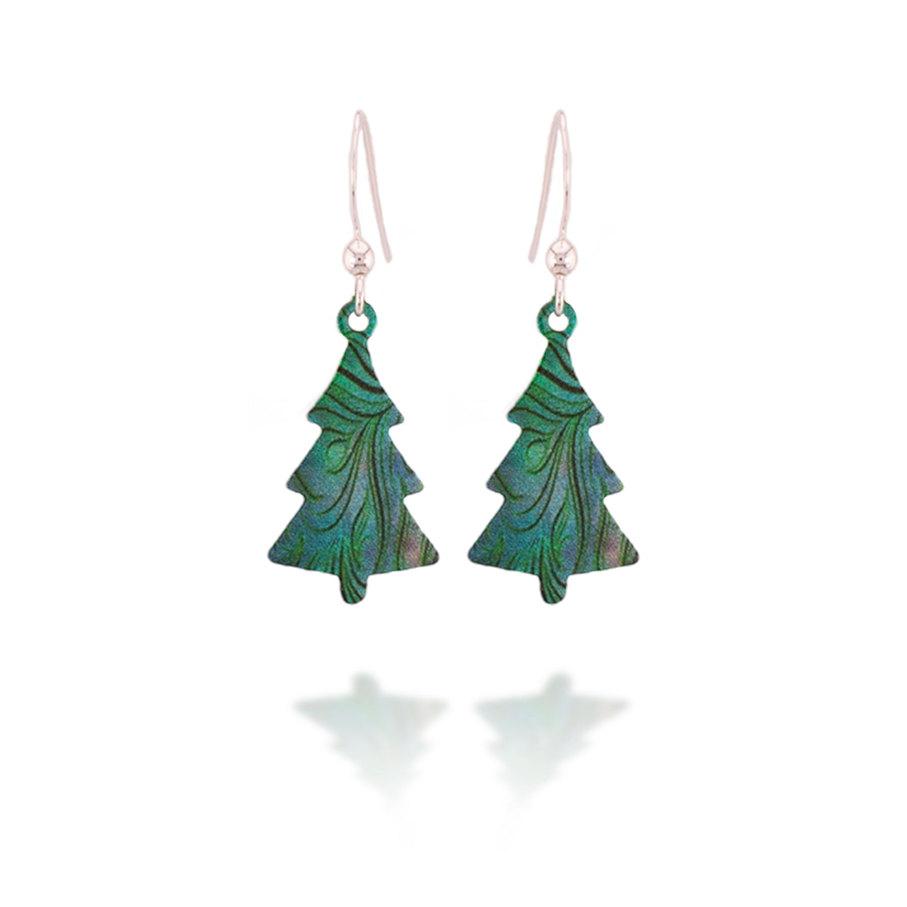 Christmas Tree Swirl Holiday Earrings