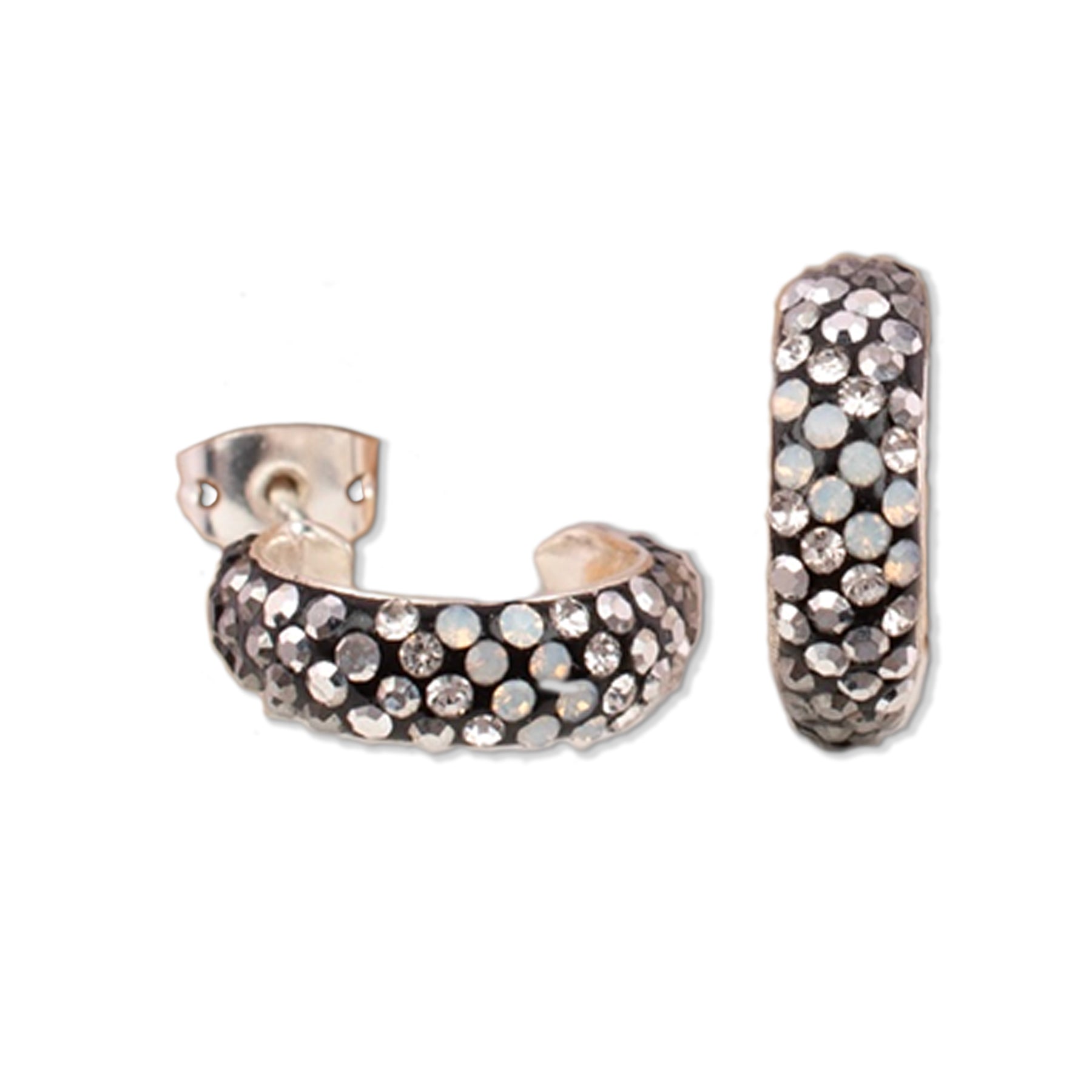 Petite Sparkling Huggie Hoops (Onix)